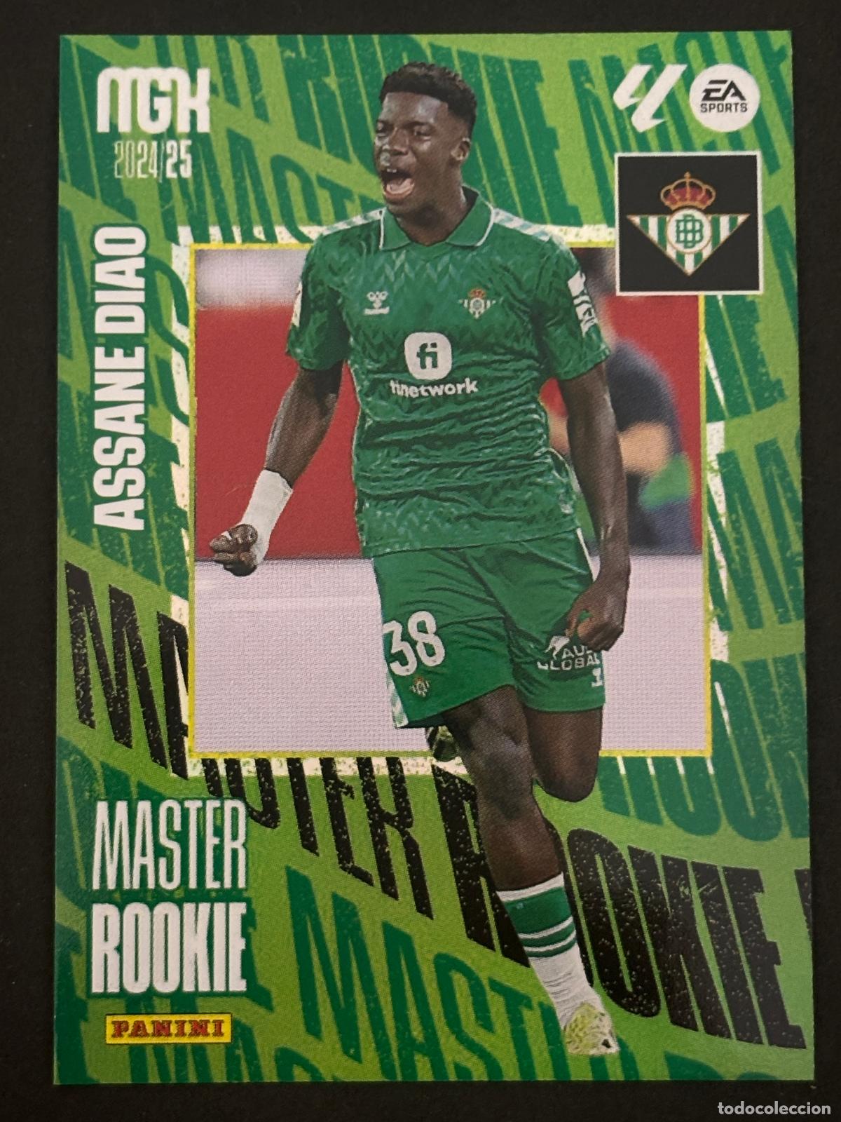 Cromos de f&uacute;tbol: 408 ASSANE DIAO MASTER ROOKIE BETIS MEGACRACKS MGK 24-25 2024 2025 PANINI LIGA
