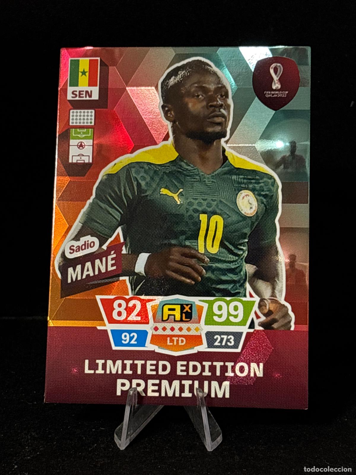 Cartes &agrave; collectionner de Football: SADIO MAN&Eacute; LIMITED EDITION SENEGAL MUNDIAL 2022 FIFA QATAR WORLD CUP 22 PANINI EDICION