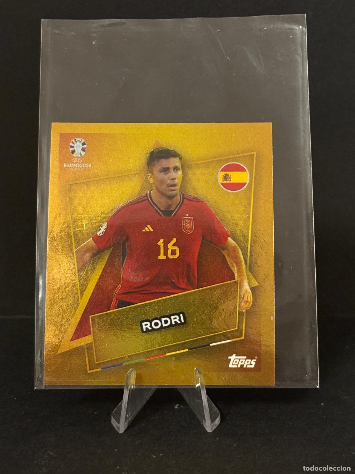 Cromos de f&uacute;tbol: ESP SP RODRI ESPA&Ntilde;A TOPPS EURO 24 2024 CITY BARCELONA