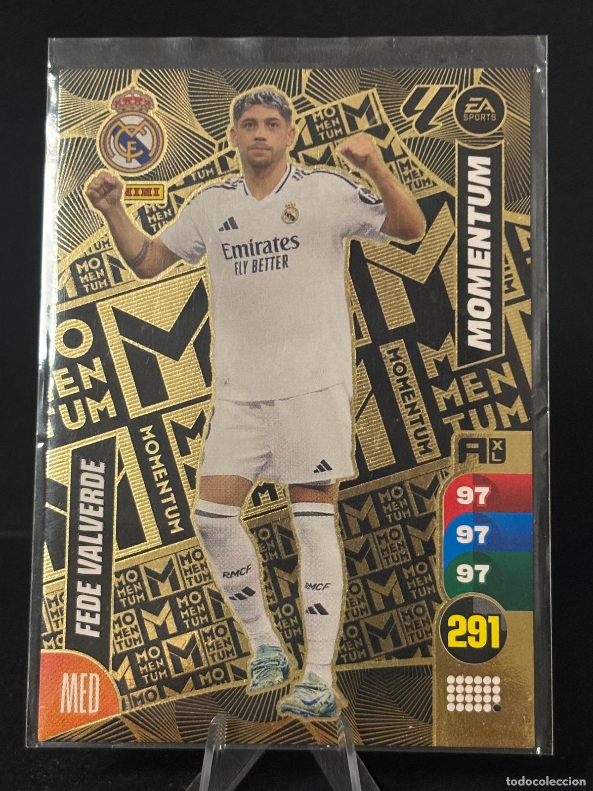 Cromos de f&uacute;tbol: FEDE VALVERDE MOMENTUM REAL MADRID ADRENALYN XL 24 25 2024 2025 PANINI LA LIGA