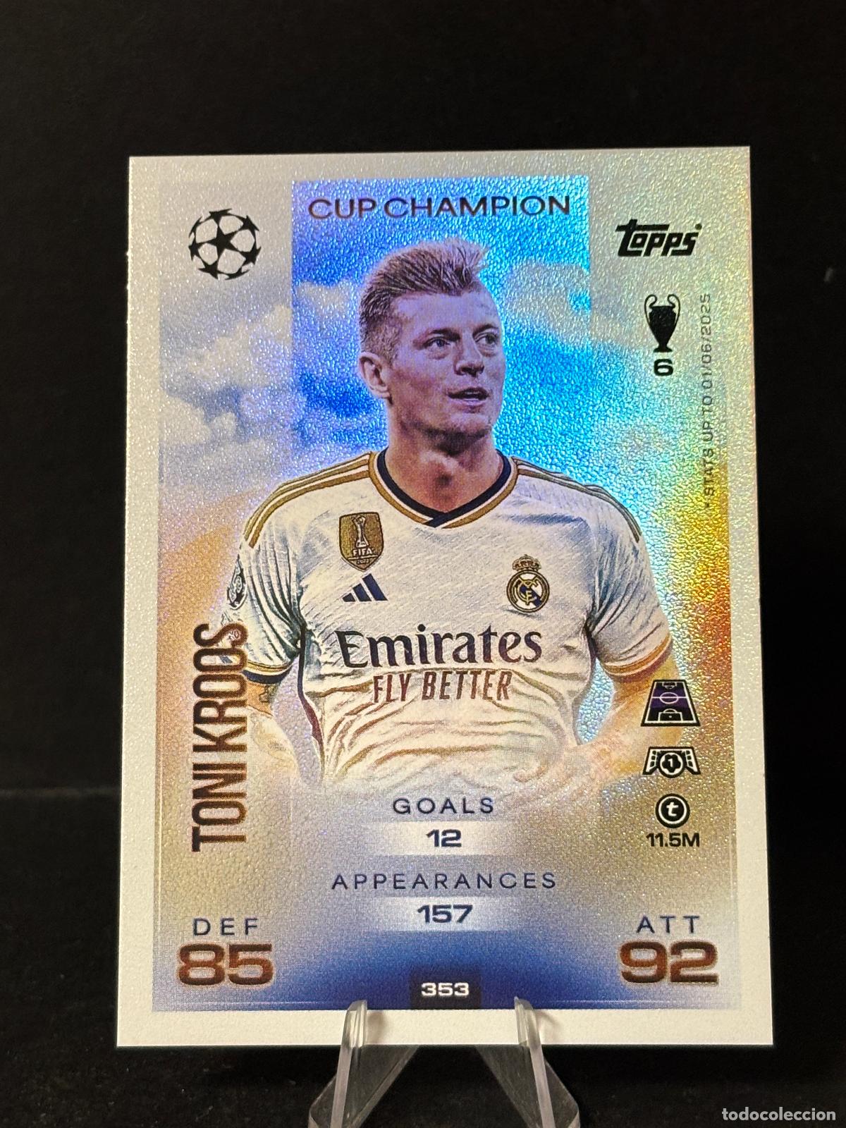 Cromos de f&uacute;tbol: 353 KROOS CUP CHAMPIONS REL MADRID MATCH ATTAX CHAMPIONS LEAGUE TOPPS 25 26 2025 2026
