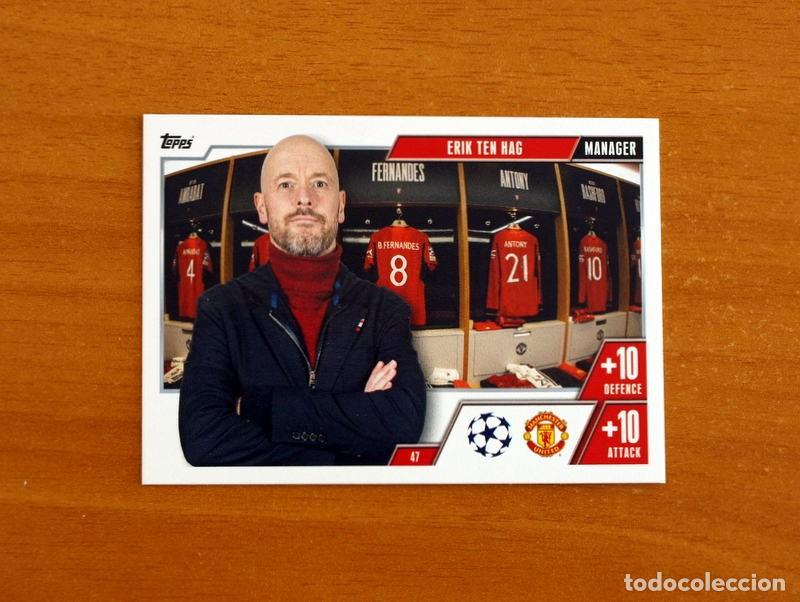 Cartes &agrave; collectionner de Football: Manchester United -N&ordm; 47 Erik Ten Hag -Manager-Topps Match Attax Trading Card Game-2023-2024