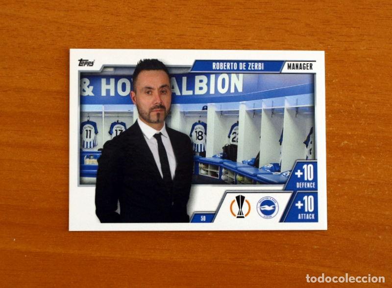 Cromos de f&uacute;tbol: Brighton Hove Albion -N&ordm; 50 Roberto De Zerbi -Manager-Topps Match Attax Trading Card Game-2023-2024