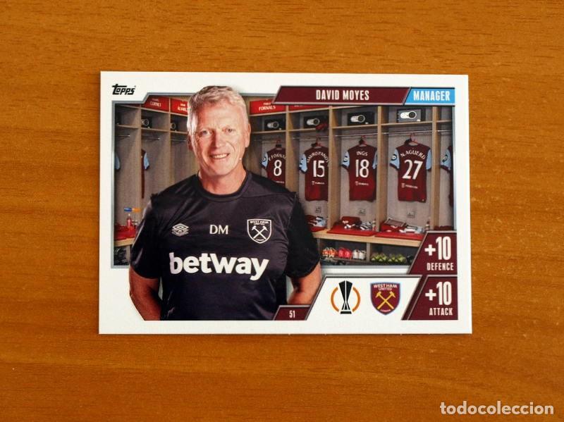 Cartes &agrave; collectionner de Football: West Ham United -N&ordm; 51 David Moyes -Manager-Topps Match Attax Trading Card Game-2023-2024