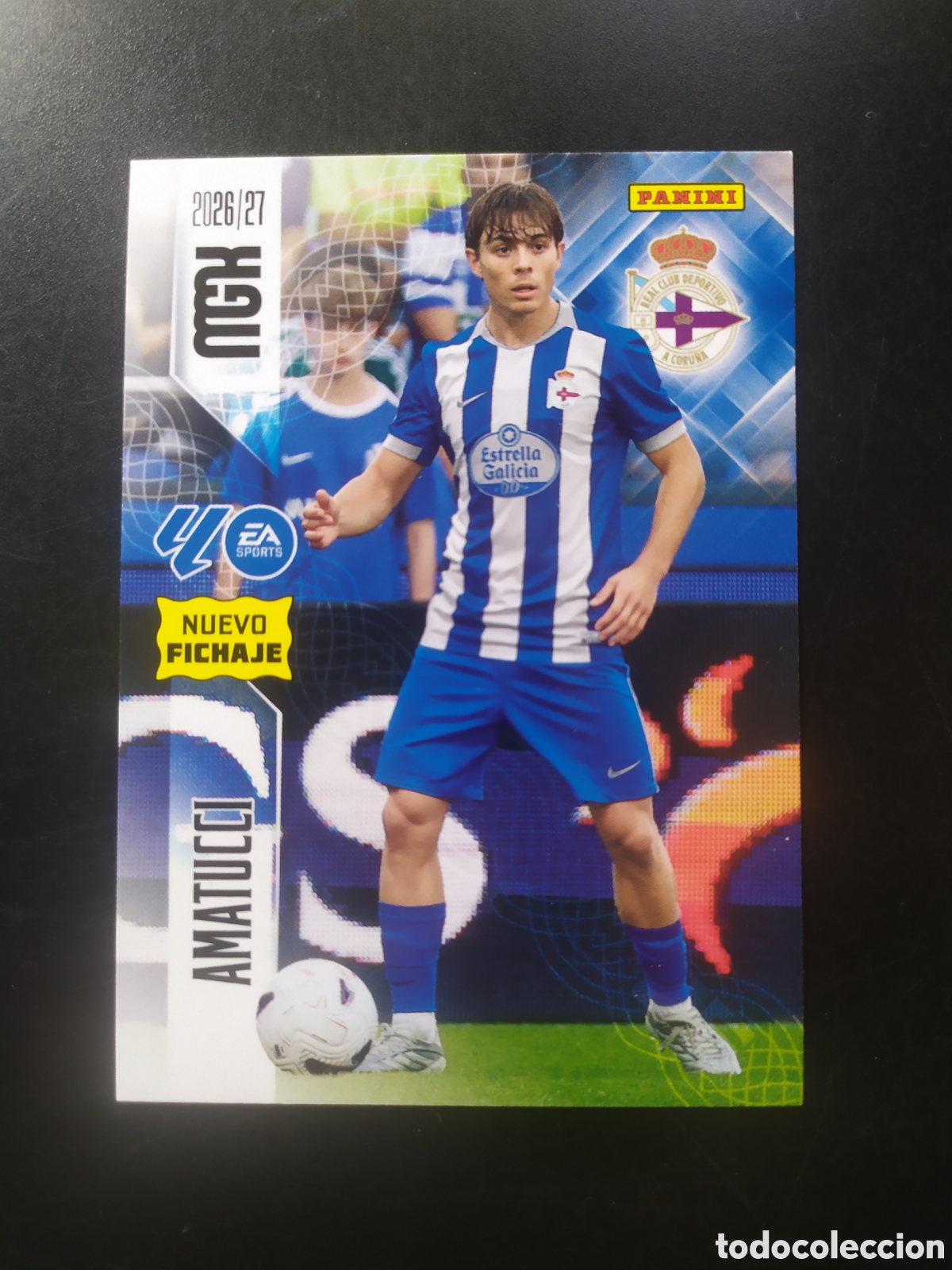 Cromos de f&uacute;tbol: Megacracks 2026 2027 26 27 panini Amatucci fichaje n&deg; 452 Deportivo Coru&ntilde;a