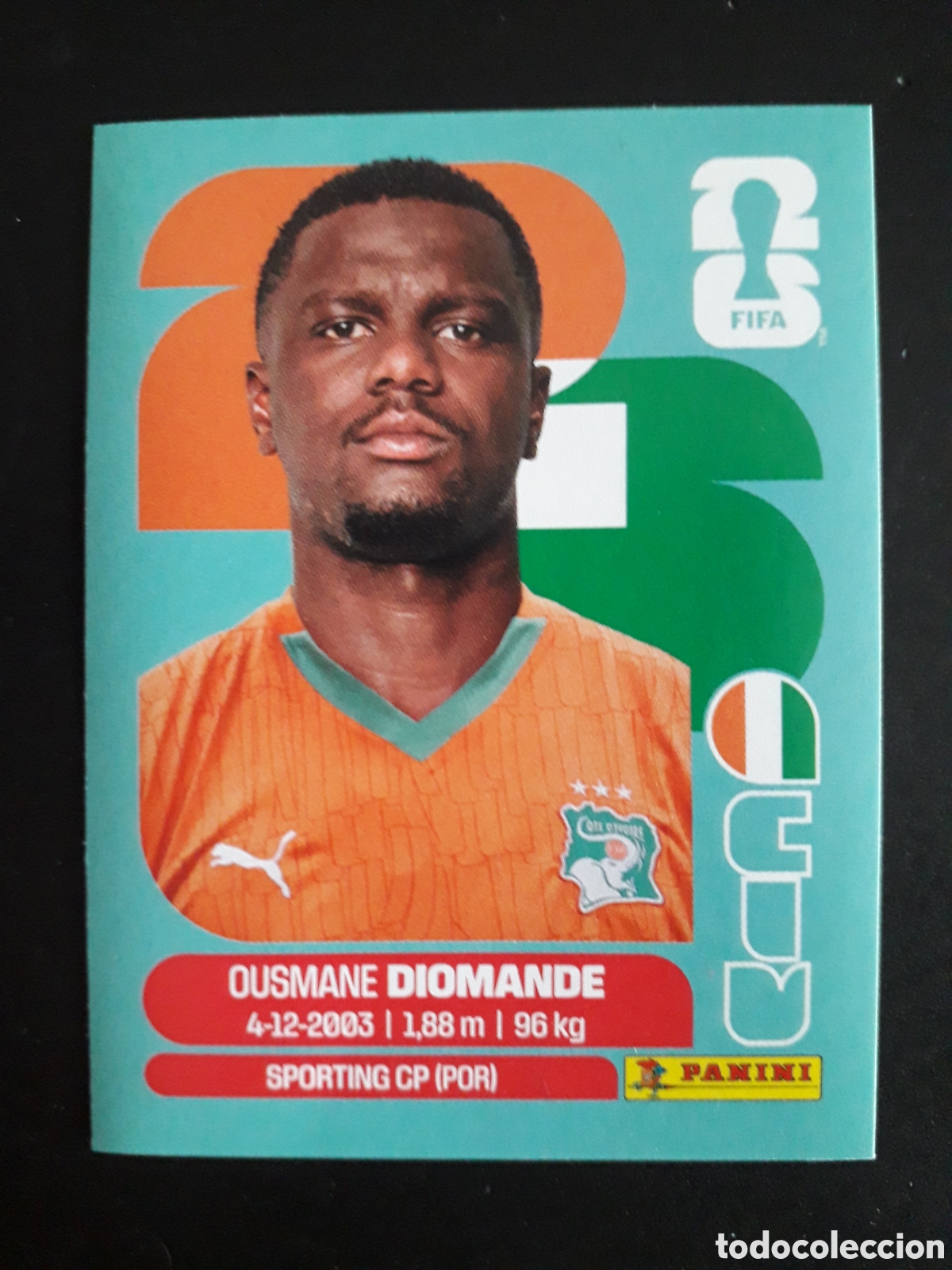 Cromos de f&uacute;tbol: OUSMANE DIOMANDE COSTA DE MARFIL CIV 9 MUNDIAL F&Uacute;TBOL 2026 FIFA WORLD CUP PANINI PEDIDO M&Iacute;NIMO 3&euro;