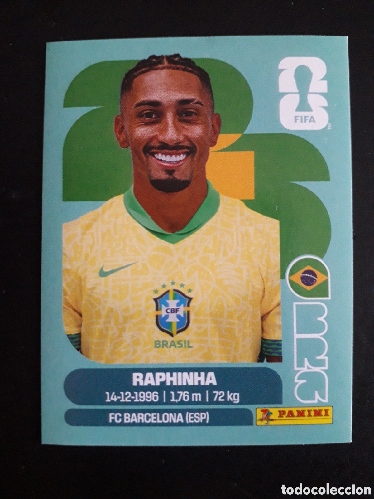Football Stickers: RAPHINHA BRASIL BRA 19 MUNDIAL F&Uacute;TBOL 2026 FIFA WORLD CUP PANINI SIN PEGAR PEDIDO M&Iacute;NIMO 3&euro;