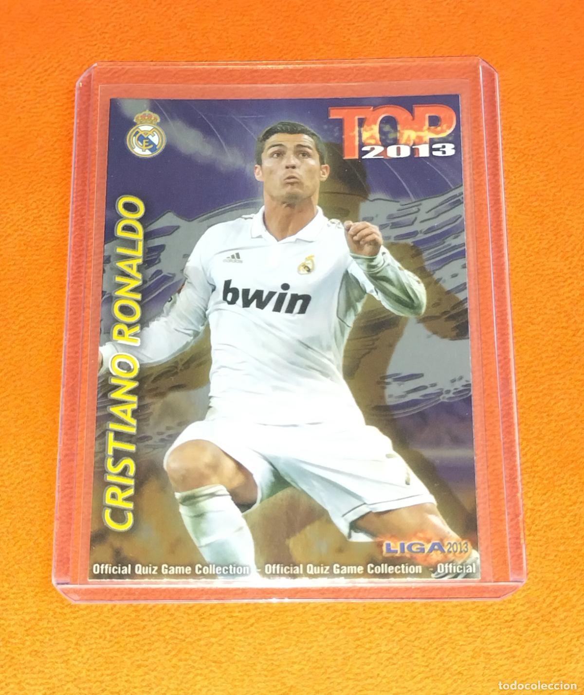 Cromos de f&uacute;tbol: 631 CRISTIANO RONALDO TOP VERSION MORADO REAL MADRID MUNDICROMO QUIZ GAME 2012 2013 12 13