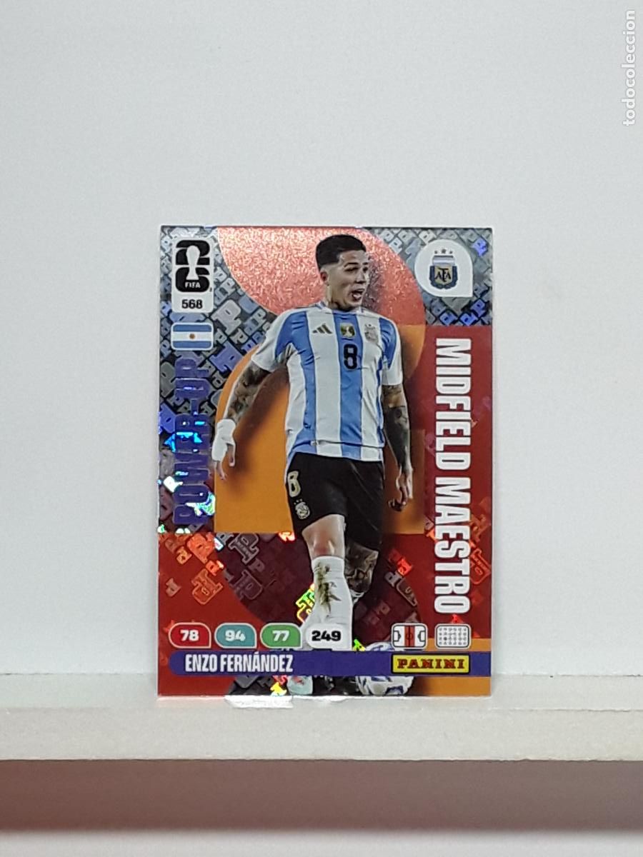Cromos de f&uacute;tbol: ADRENALYN MUNDIAL 2026 WORLD CUP 26 ALBUM PANINI N 568 ARGENTINA POWER MAESTRO ENZO FERNANDEZ