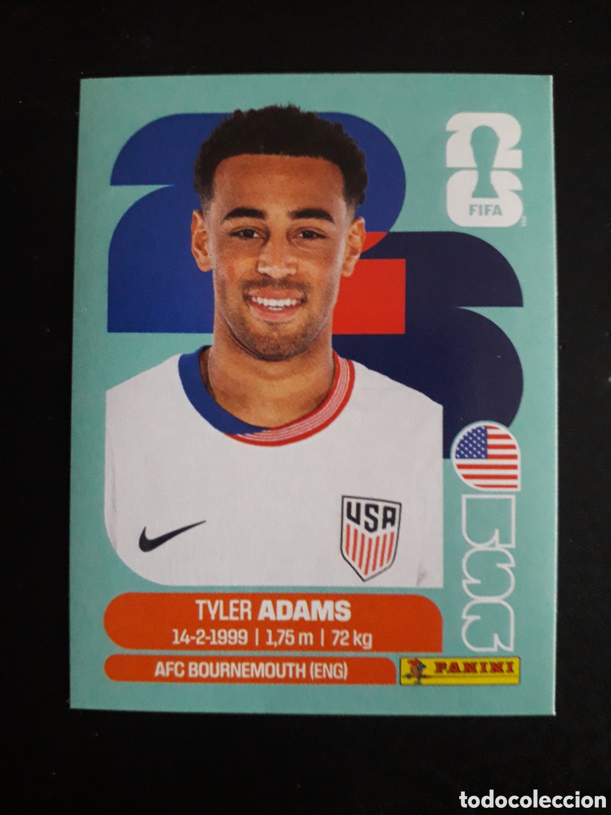 Cromos de f&uacute;tbol: ADAMS ESTADOS UNIDOS USA 8 MUNDIAL F&Uacute;TBOL 2026 FIFA WORLD CUP PANINI SIN PEGAR PEDIDO M&Iacute;NIMO 3&euro;.