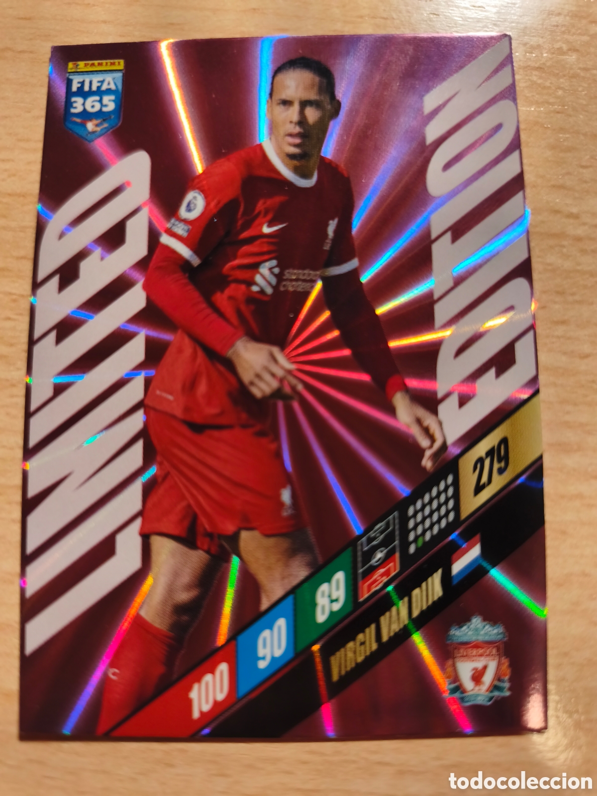 Cromos de f&uacute;tbol: VIRJGIL VAN DIJK LIMITED EDITION LIVERPOOL FIFA 365 2023 2024 PANINI 23 24