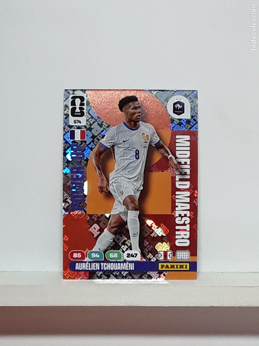 Cromos de f&uacute;tbol: ADRENALYN MUNDIAL 2026 WORLD CUP 26 ALBUM PANINI N 574 FRANCIA POWER MAESTRO AURELIEN TCHOUAMENI