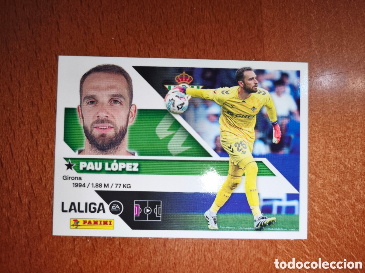 Cromos de f&uacute;tbol: Pau L&oacute;pez n&deg;4 liga este 26/27 Real Betis