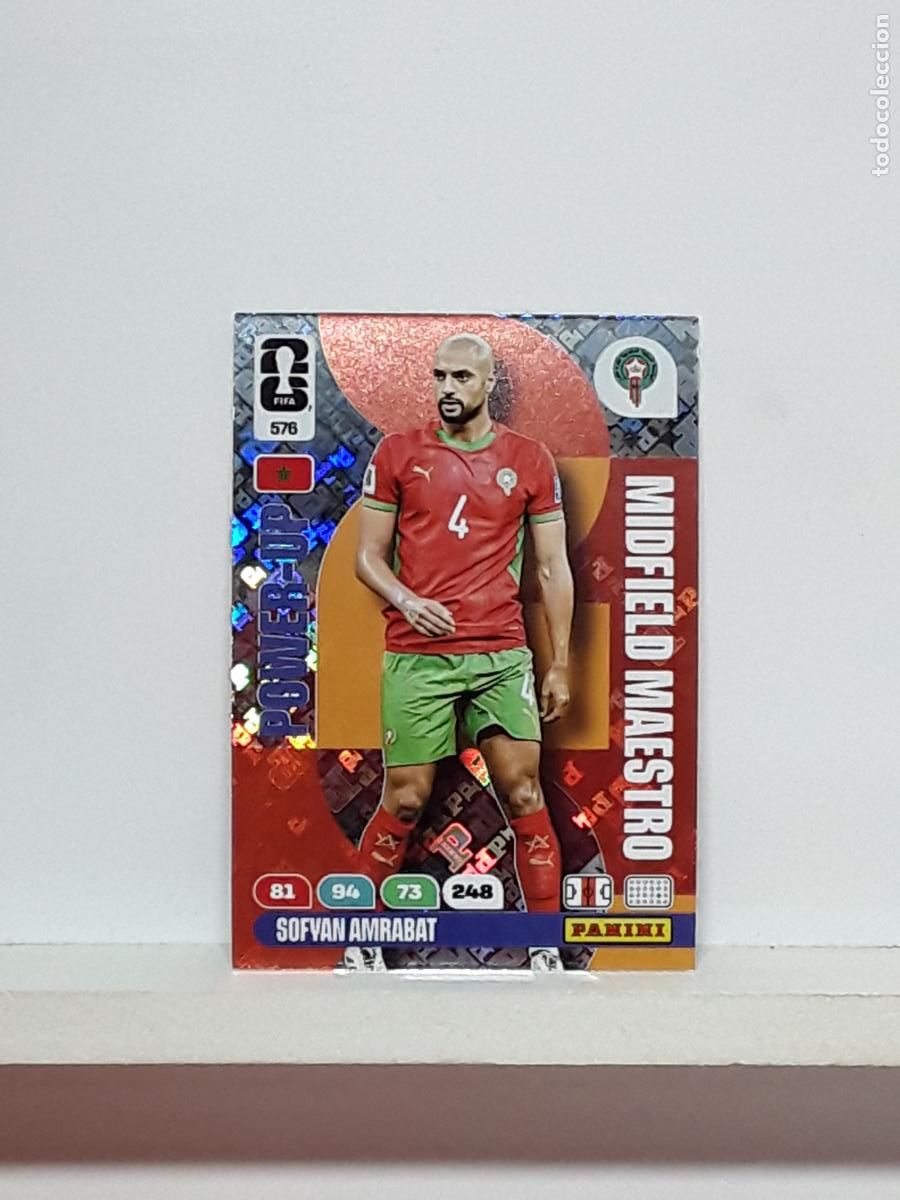 Cromos de f&uacute;tbol: ADRENALYN MUNDIAL 2026 WORLD CUP 26 ALBUM PANINI N 576 MARRUECOS POWER MAESTRO SOFYAN AMRABAT