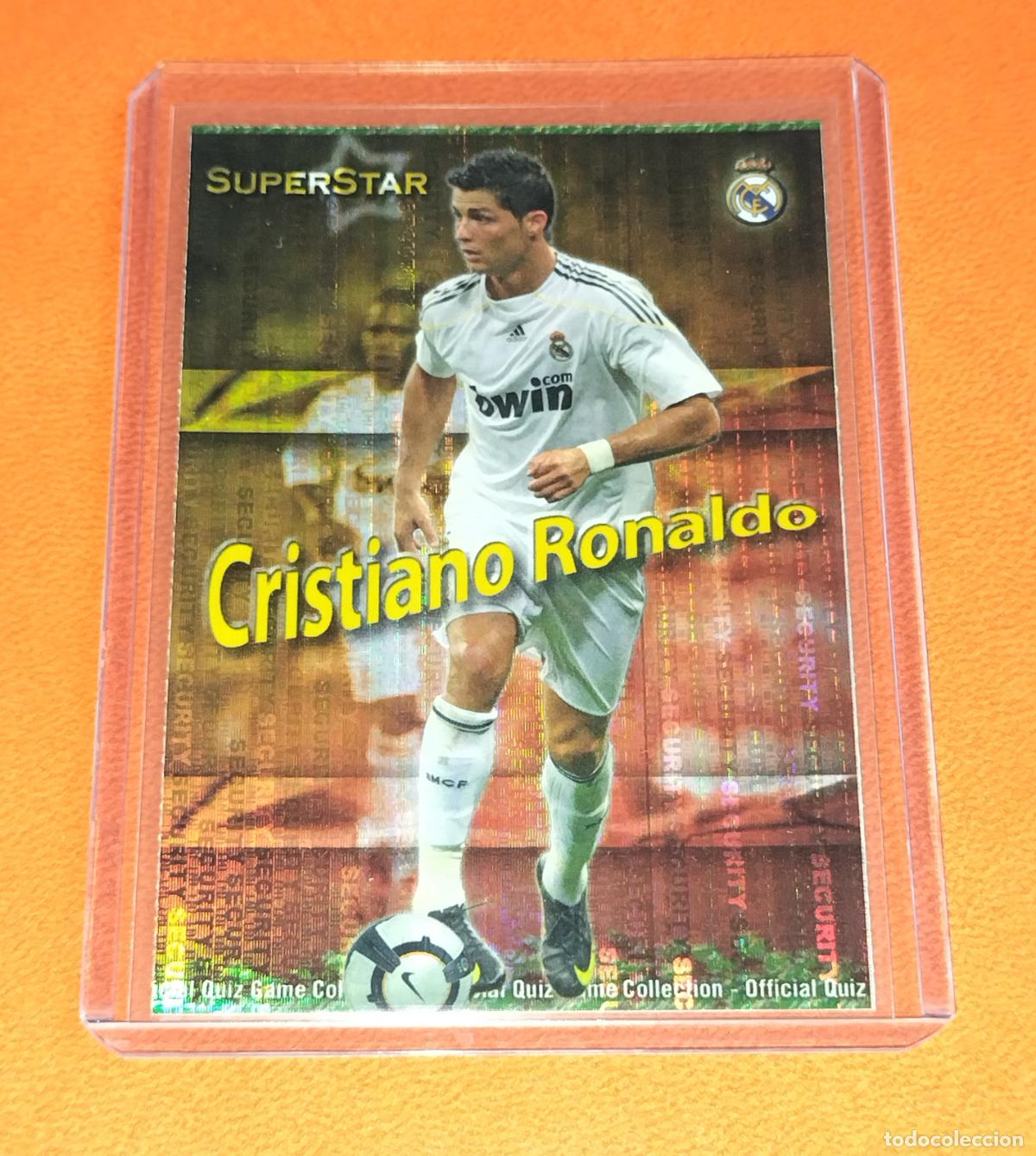 Cromos de f&uacute;tbol: 52 CRISTIANO RONALDO SUPERSTAR SECURITY REAL MADRID CARD MUNDICROMO QUIZ GAME 2009 2010 09 10