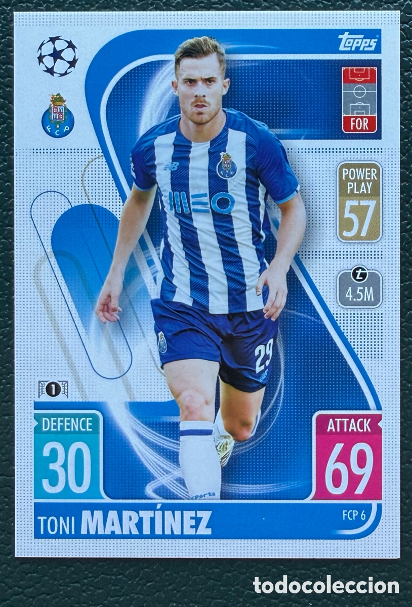 Cromos de f&uacute;tbol: FCP 6 TONI MARTINEZ FC PORTO FICHAS TOPPS CHAMPIONS LEAGUE MATCH ATTAX 2021 2022 21 22