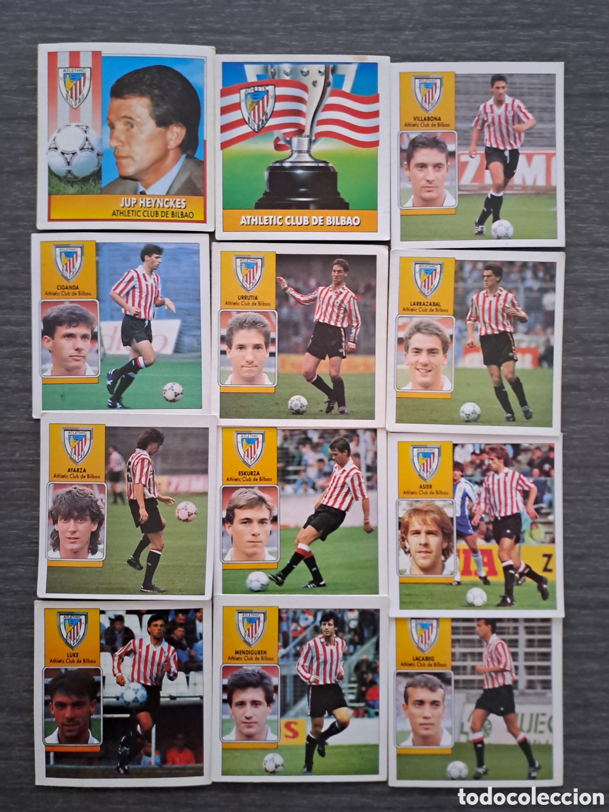 Cromos de f&uacute;tbol: LOTE ATHLETIC CLUB LIGA ESTE 92-93 Lote de 12 cromos del Athletic Club de Bilbao