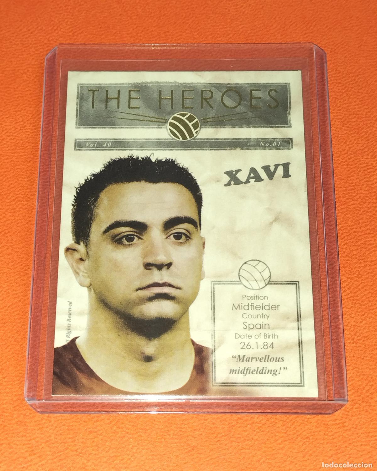 Cromos de f&uacute;tbol: XAVI HERNANDEZ HEROES HR40 ESPA&Ntilde;A LIMITED EDITON CARD NUMERADA WORLD CUP FUTERA UNIQUE 2012