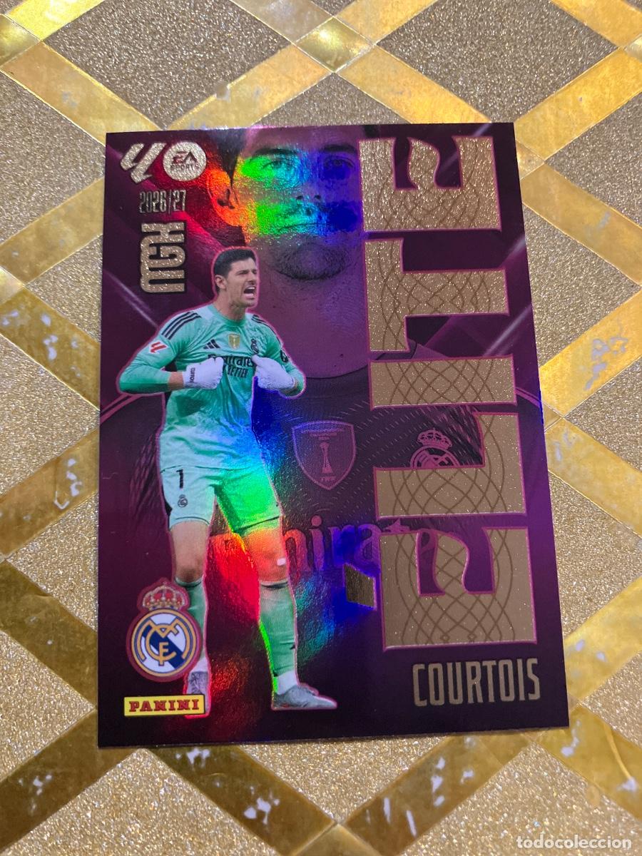 Cromos de f&uacute;tbol: CROMO FUTBOL NUMERO 4 COURTOIS REAL MADRID ELITE LIGA 2026 2027 MEGACRAKS MGK PANINI !