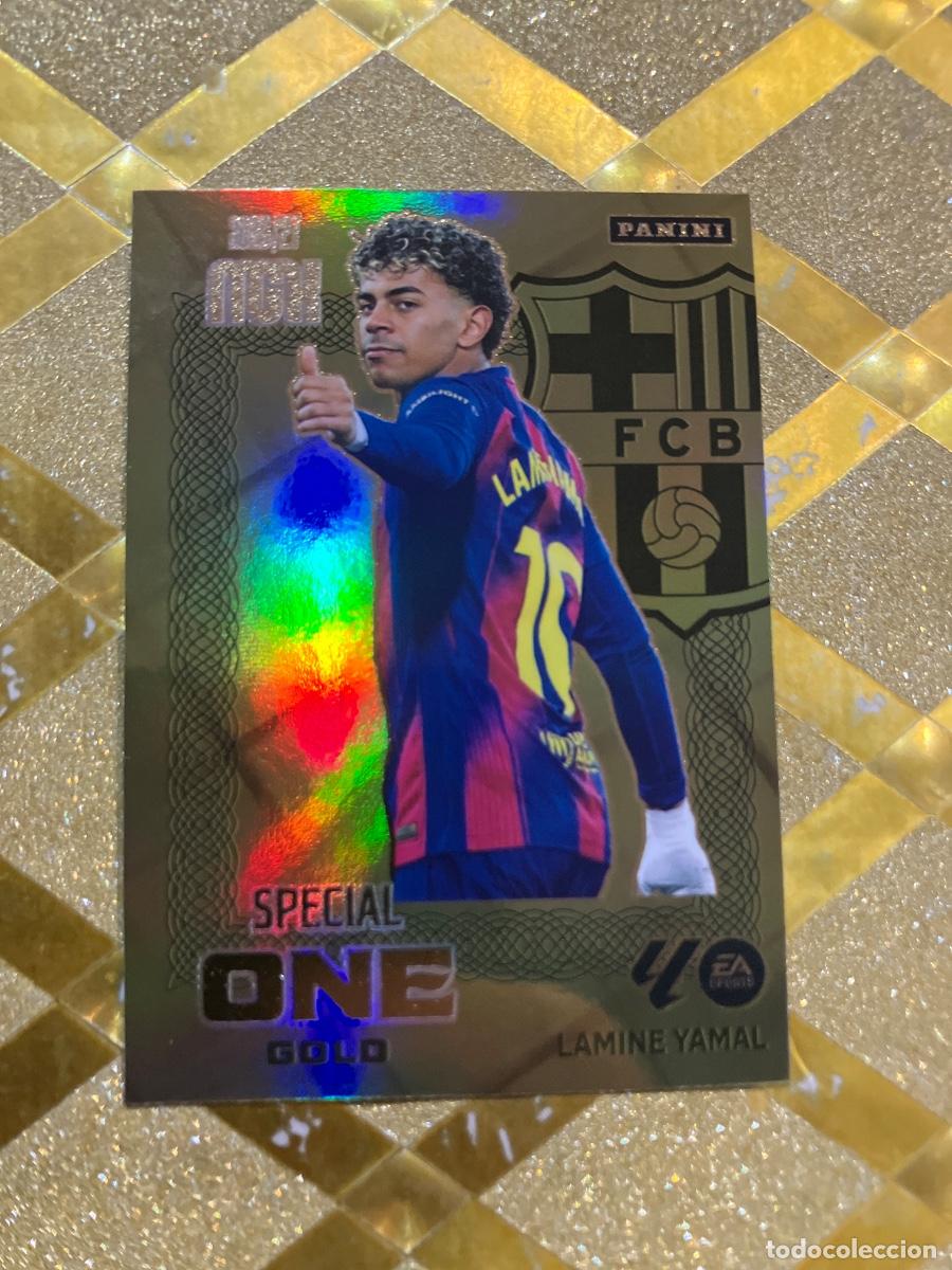 Cromos de f&uacute;tbol: CROMO DE FUTBOL LAMINE YAMAL BARCELONA SPECIAL ONE GOLD 2026 2027 MEGACRAKS MGK PANINI !
