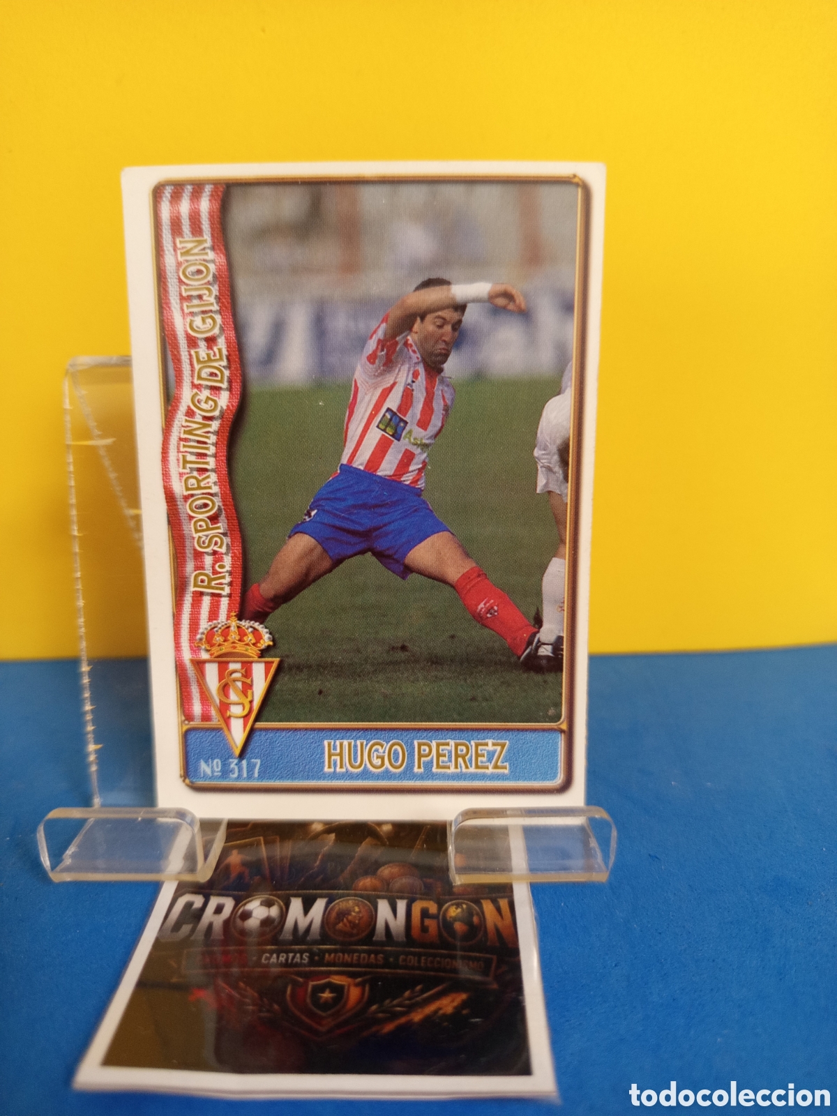 Cromos de f&uacute;tbol: ❇️ CROMO ⚽ CARD 317 HUGO P&Eacute;REZ SPORTING DE GIJ&Oacute;N FICHAS DE LA LIGA 96 97 1996 1997 MUNDICROMO ❇️