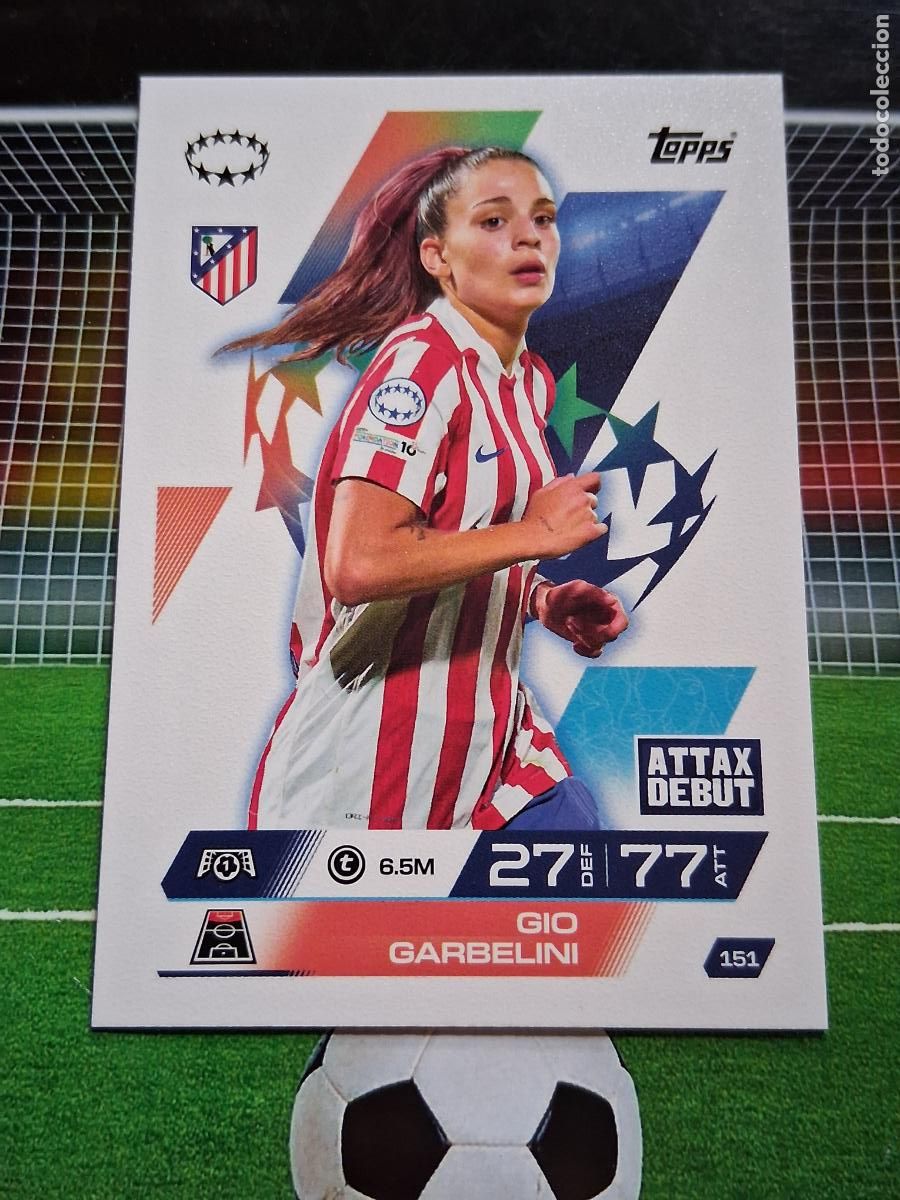 Cromos de f&uacute;tbol: 151 GIO GARBELINI ATLETICO DE MADRID FEMENINO TOPPS MATCH ATTAX EXTRA CHAMPIONS 2025 2026 25 26