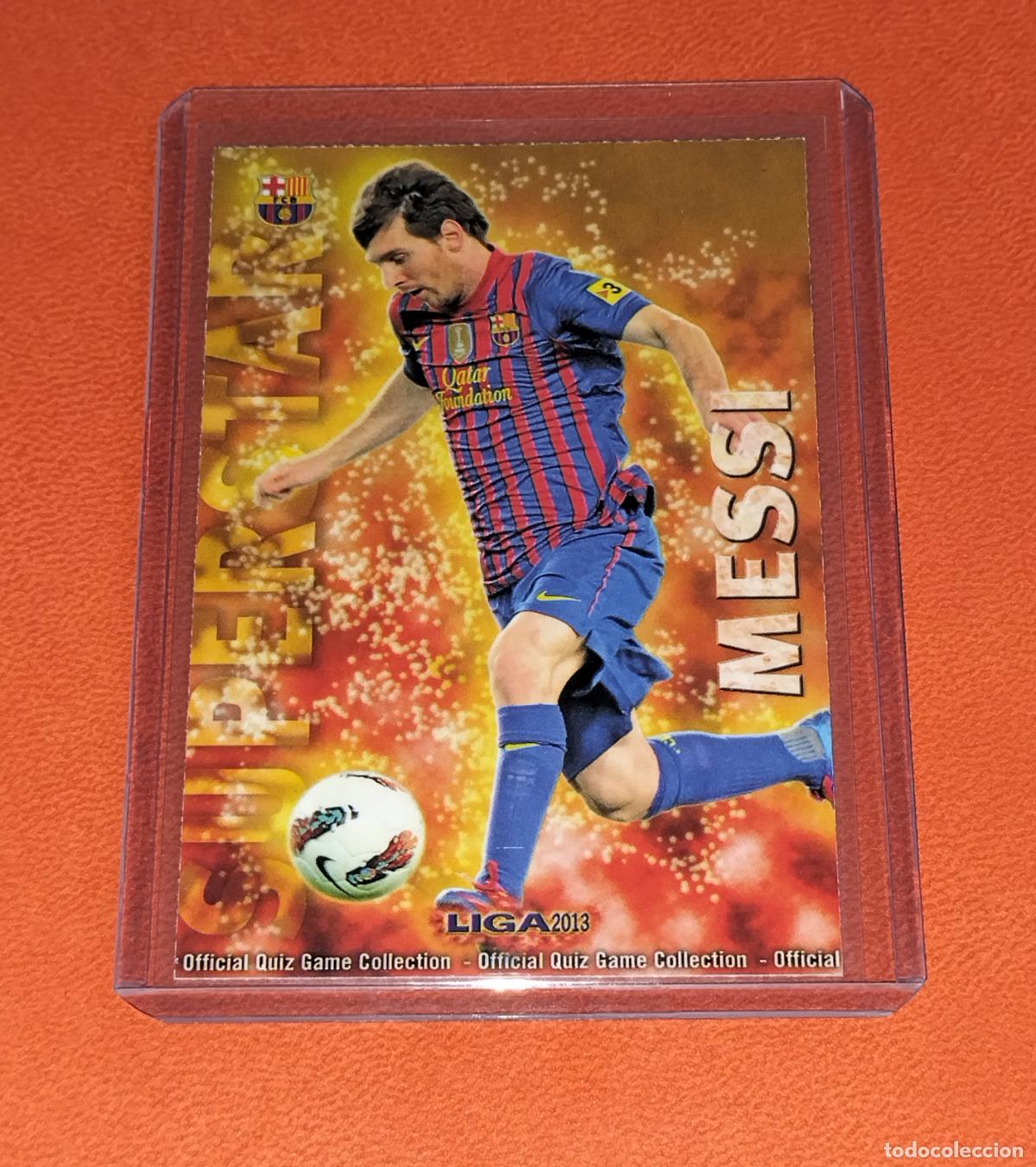 Cromos de f&uacute;tbol: 53 LIONEL MESSI SUPERSTAR MATE FC BARCELONA CARD MUNDICROMO SPORT QUIZ GAME LIGA 2012 2013 12 13