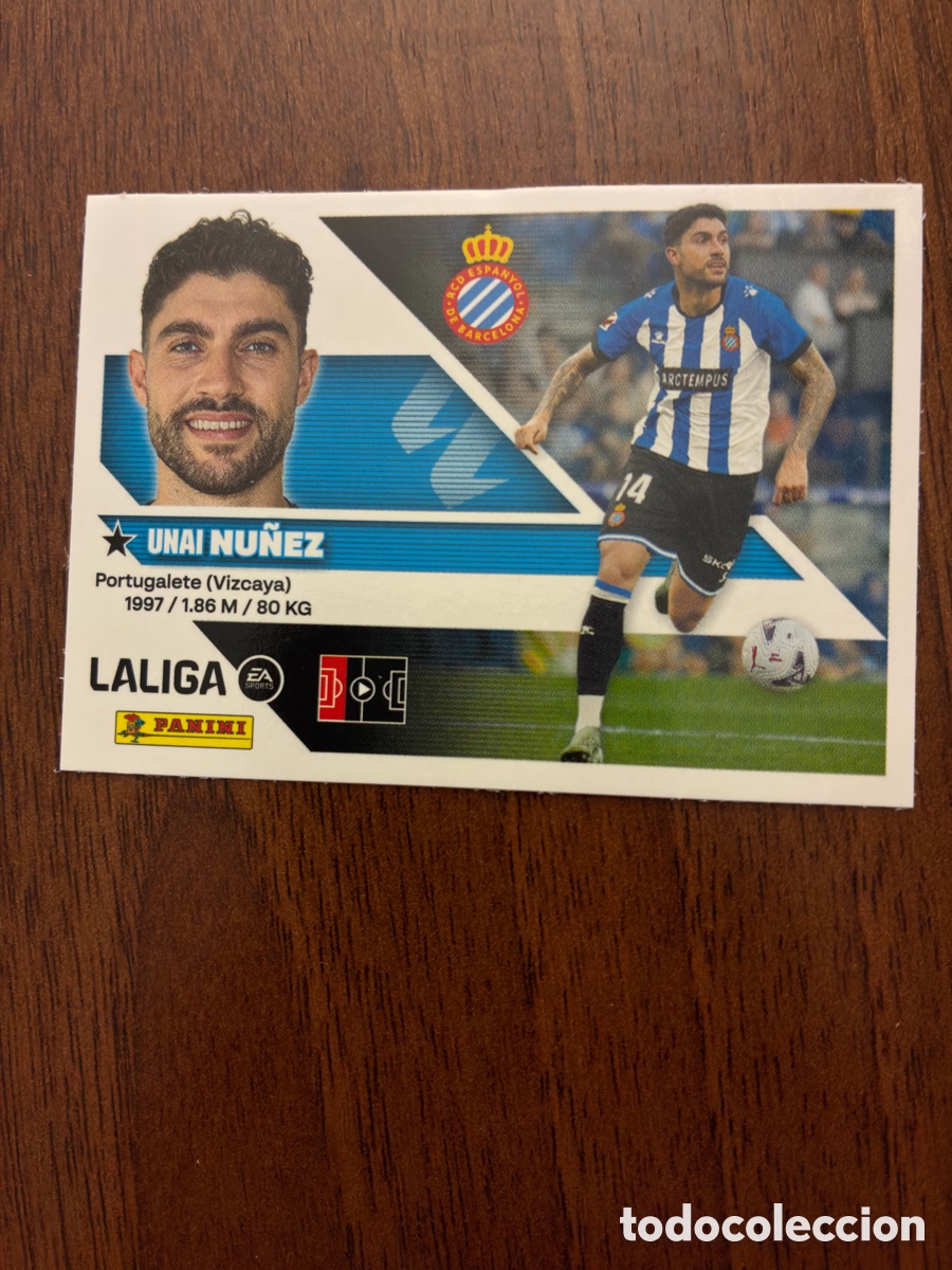 Cromos de f&uacute;tbol: Cromo N&ordm; 27 UF Unai N&uacute;&ntilde;ez (&Uacute;ltimos Fichajes) - RCD Espanyol - Este Liga 26-27 - Impecable
