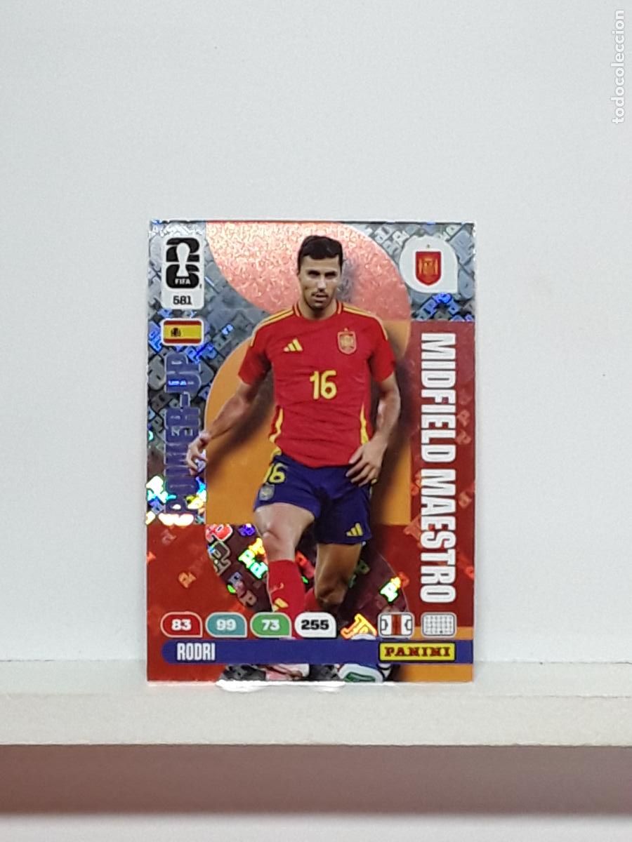 Cromos de f&uacute;tbol: ADRENALYN MUNDIAL 2026 WORLD CUP 26 ALBUM PANINI N 581 ESPA&Ntilde;A SPAIN POWER MAESTRO RODRI