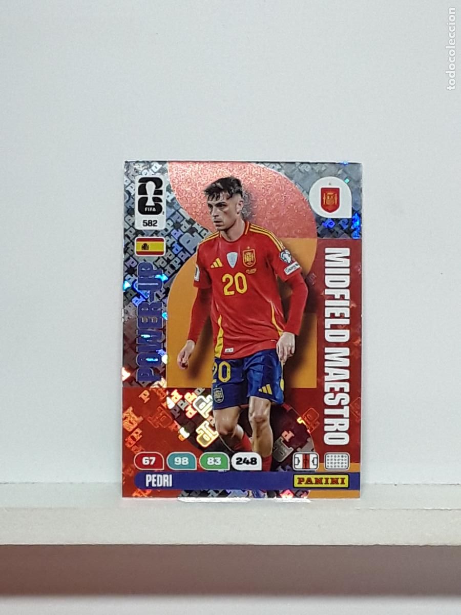 Cromos de f&uacute;tbol: ADRENALYN MUNDIAL 2026 WORLD CUP 26 ALBUM PANINI N 582 ESPA&Ntilde;A SPAIN POWER MAESTRO PEDRI