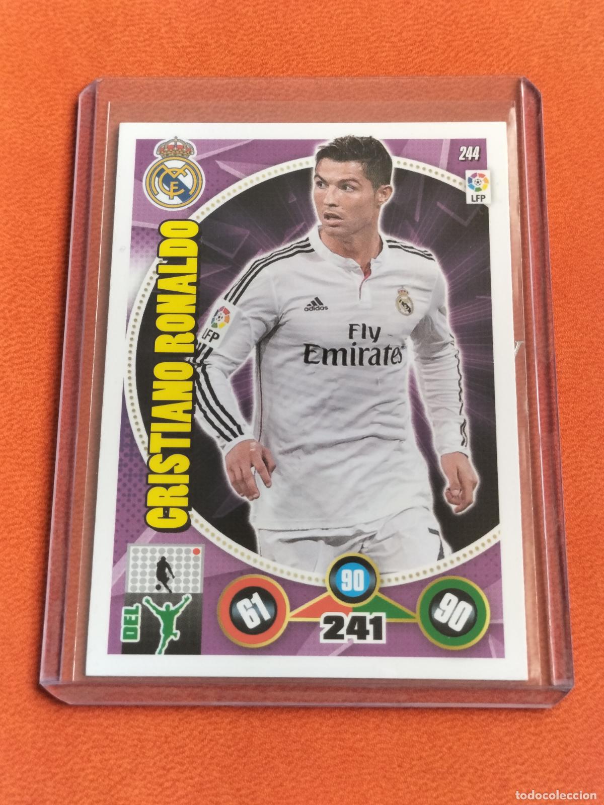 Cromos de f&uacute;tbol: 244 CRISTIANO RONALDO BASE CARD REAL MADRID ADRENALYN XL LIGA BBVA PANINI 2014 2015 14 15