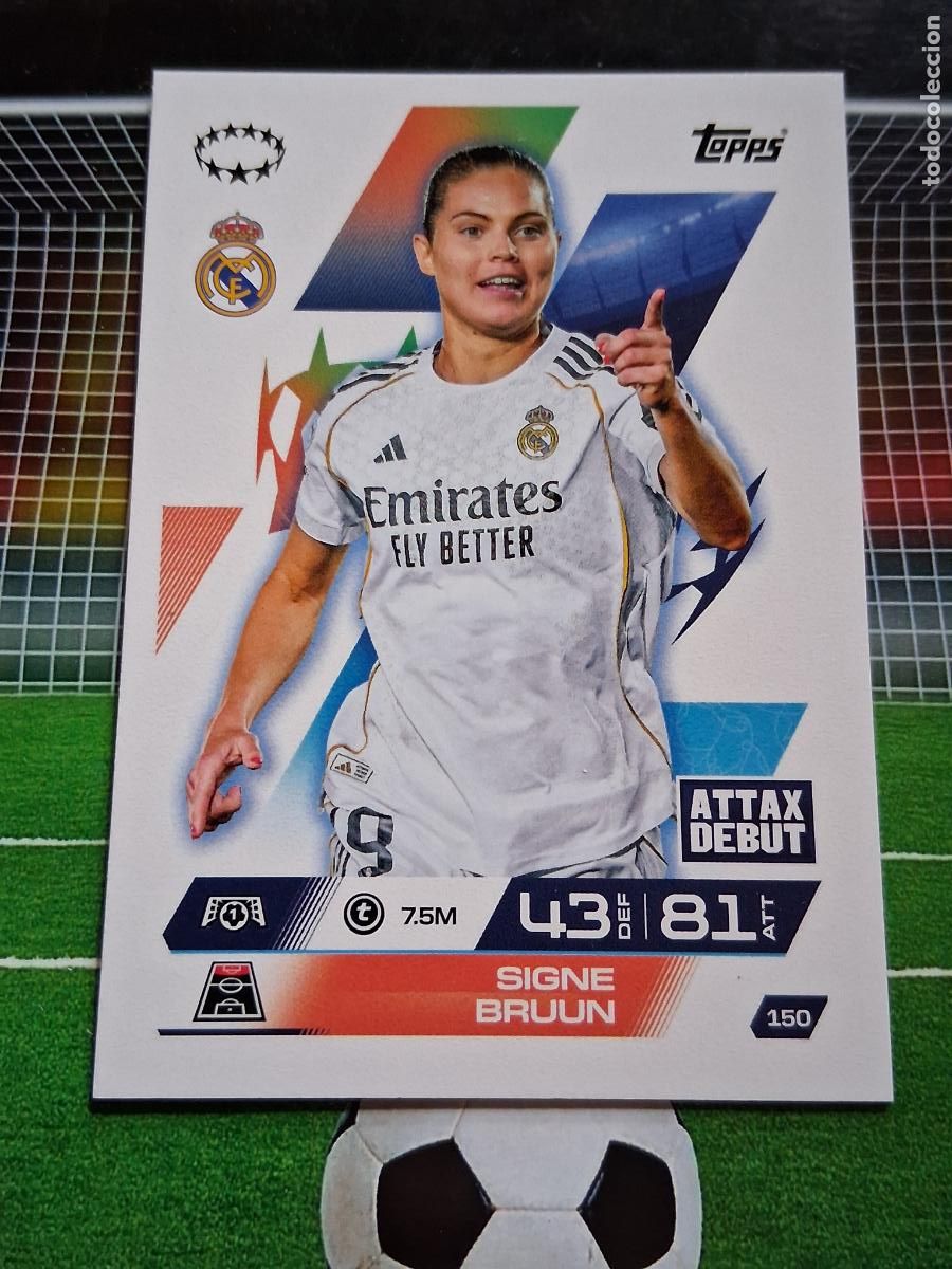 Cromos de f&uacute;tbol: 150 SIGNE BRUUN REAL MADRID FEMENINO TOPPS MATCH ATTAX EXTRA CHAMPIONS 2025 2026 25 26