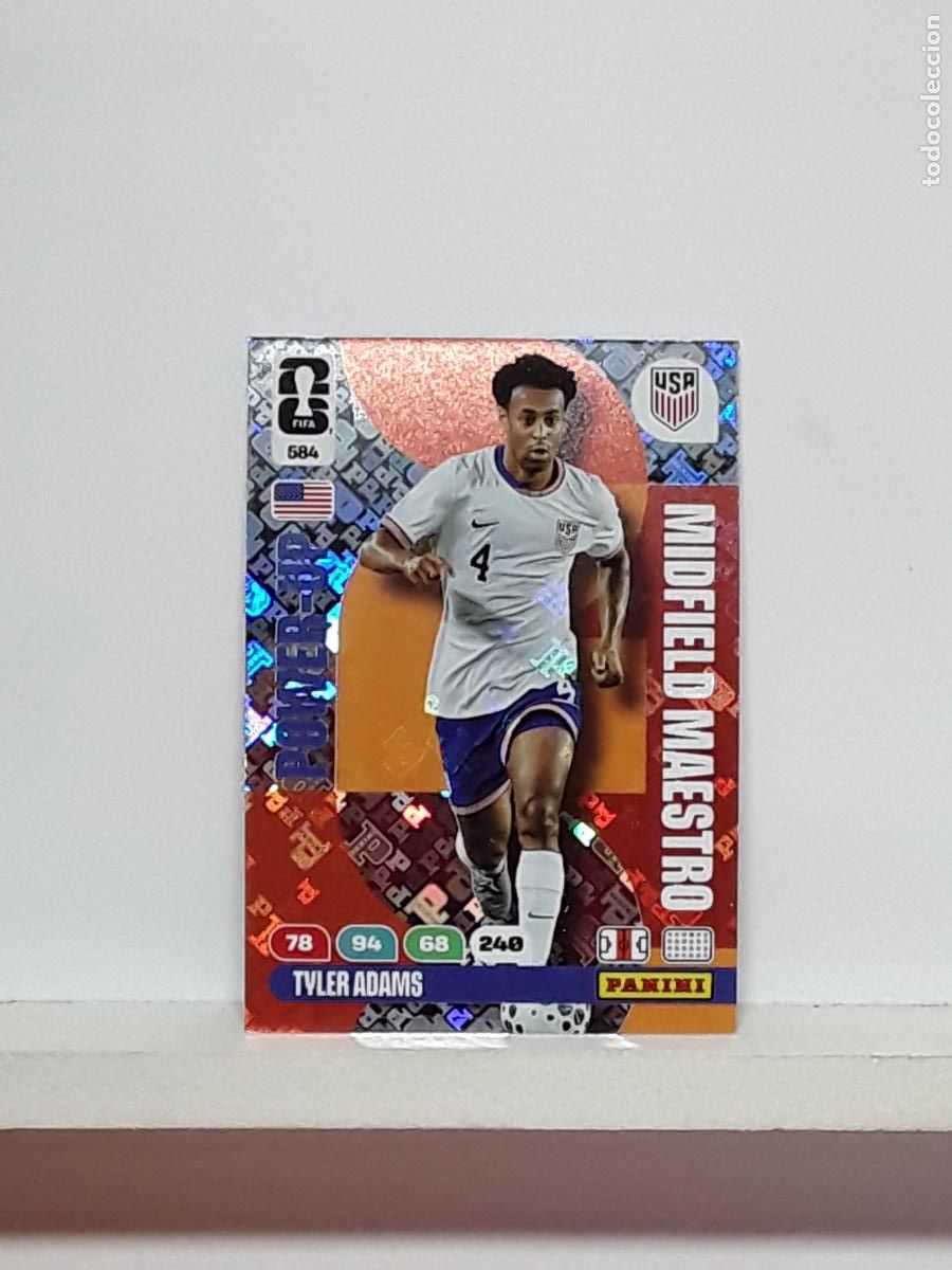Cromos de f&uacute;tbol: ADRENALYN MUNDIAL 2026 WORLD CUP 26 ALBUM PANINI N 584 USA ESTADOS UNIDOS POWER MAESTRO TYKER ADAMS