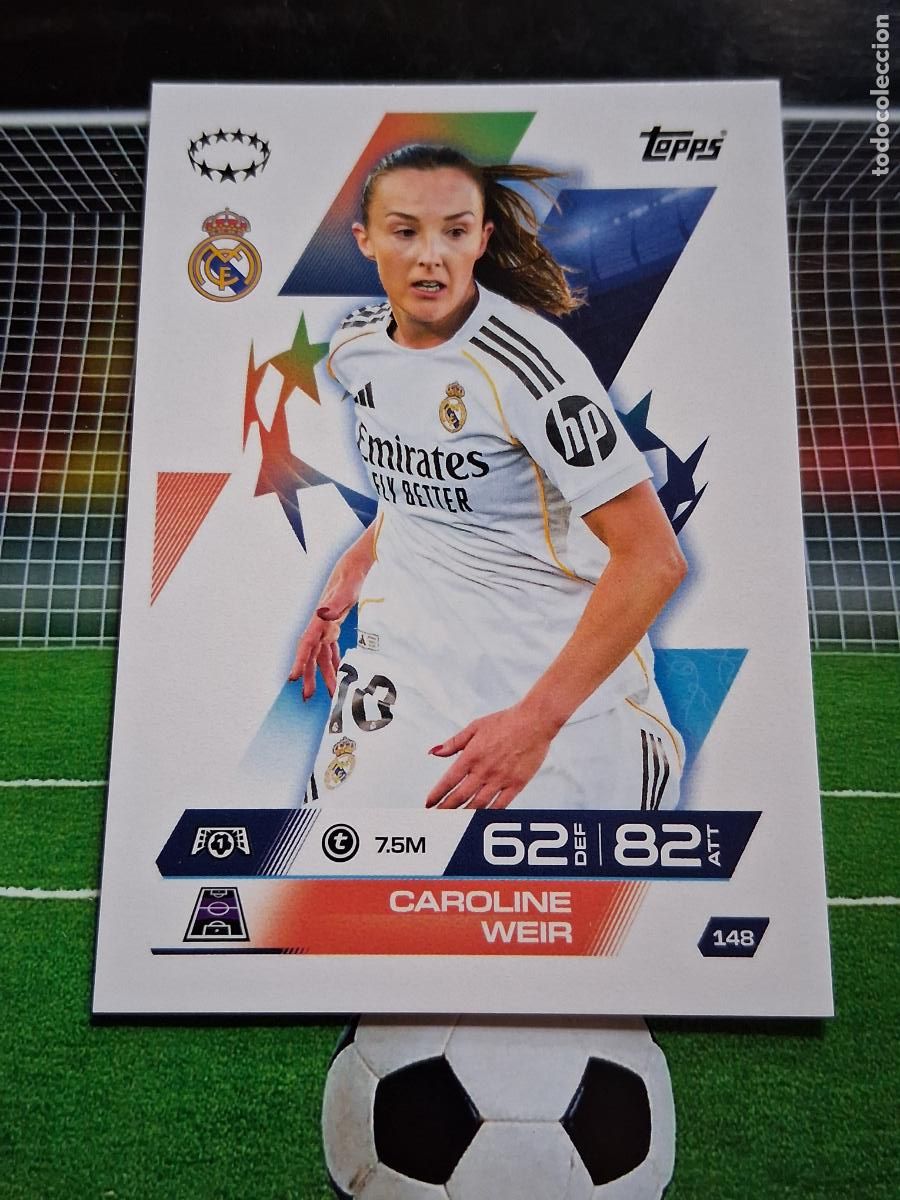 Cromos de f&uacute;tbol: 148 CAROLINE WEIR REAL MADRID FEMENINO TOPPS MATCH ATTAX EXTRA CHAMPIONS 2025 2026 25 26