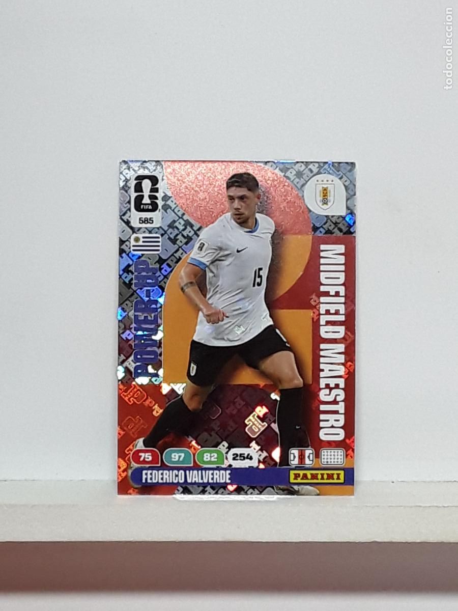 Cromos de f&uacute;tbol: ADRENALYN MUNDIAL 2026 WORLD CUP 26 ALBUM PANINI N 585 URUGUAY POWER MAESTRO FEDERICO VALVERDE