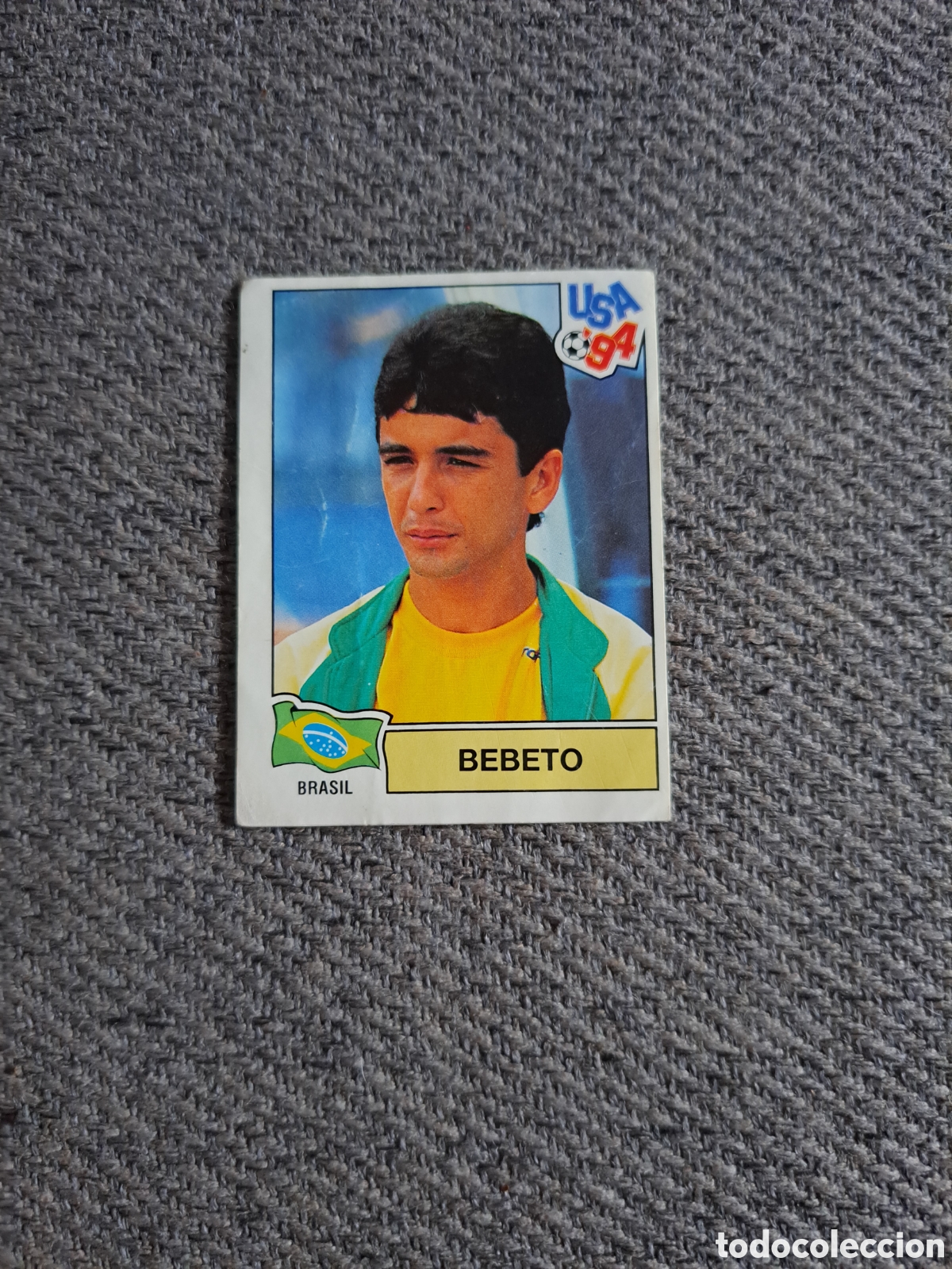 Cromos de f&uacute;tbol: Bebeto. N&deg;106. Brasil. Mundial USA 94 Panini.