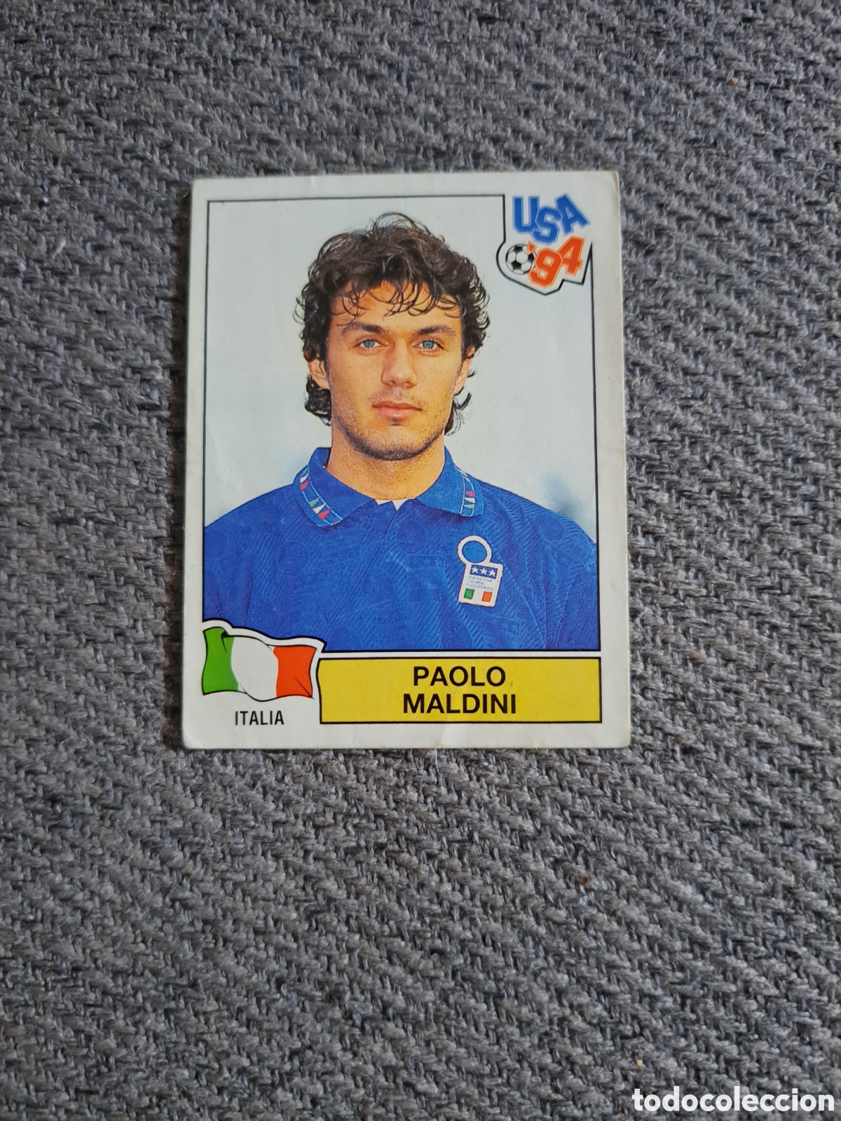 Cromos de f&uacute;tbol: Maldini. N&deg;307. Italia. Mundial USA 94 Panini.