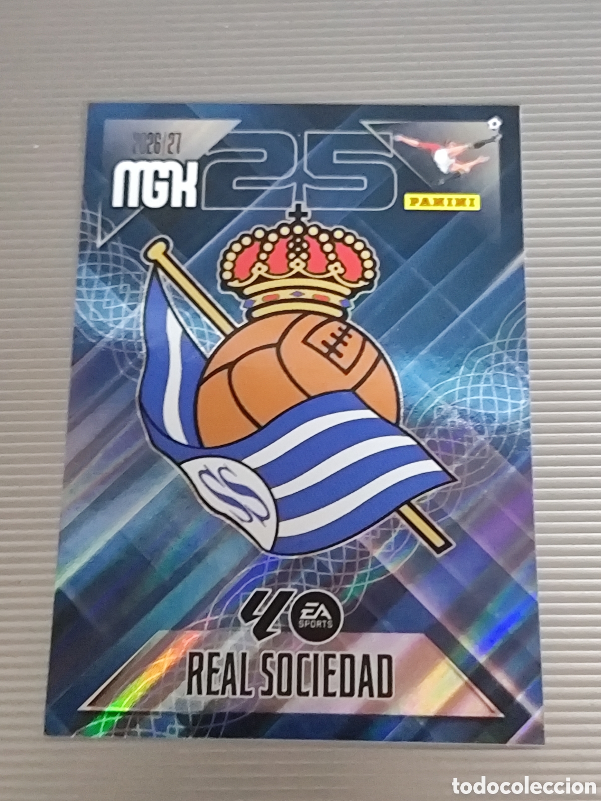 Cromos de f&uacute;tbol: Cromo 307 Escudo Real Sociedad Megacracks 26 27