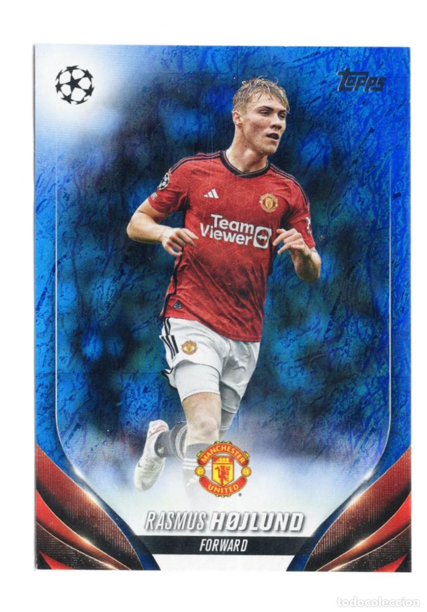 Cromos de f&uacute;tbol: Rasmus Hojlund Topps UEFA Champions League P&uacute;rpura 2024 Numerada 99 /175