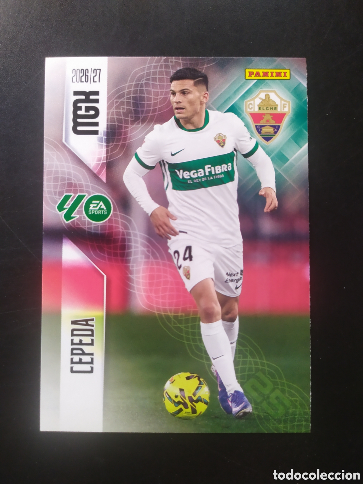 Cromos de f&uacute;tbol: Megacracks 2026 2027 26 27 panini Cepeda n&deg; 162 Elche