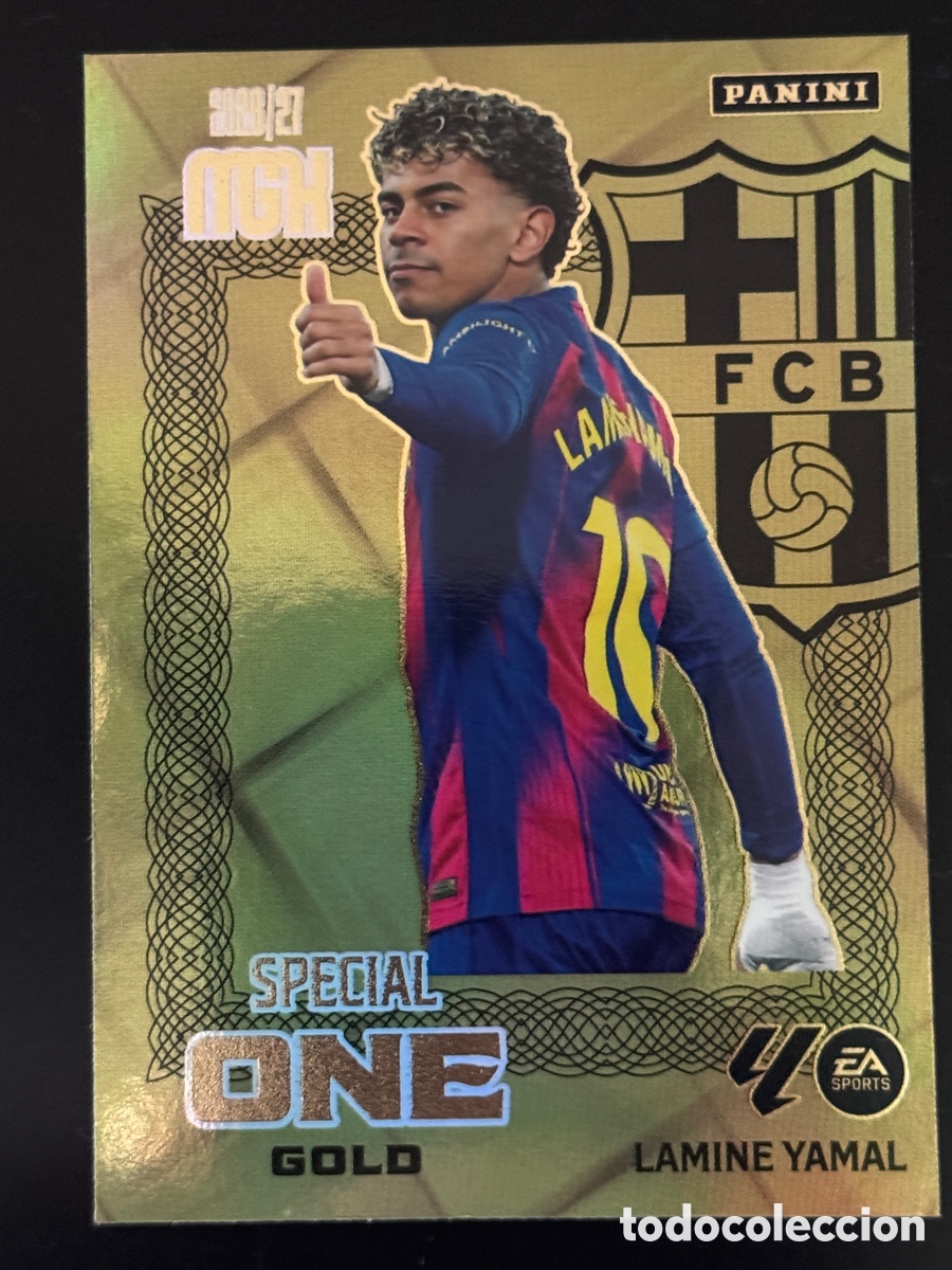 Cromos de f&uacute;tbol: Lamine Yamal Special One Gold Barcelona Megacracks 2026/27