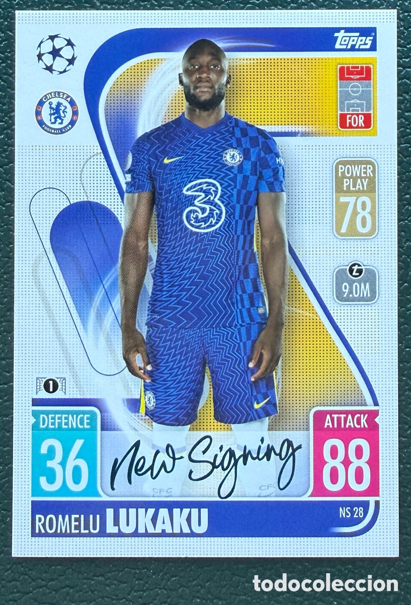 Cromos de f&uacute;tbol: NS 28 ROMELU LUKAKU CHELSEA FC FICHAS TOPPS CHAMPIONS LEAGUE MATCH ATTAX 2021 2022 21 22