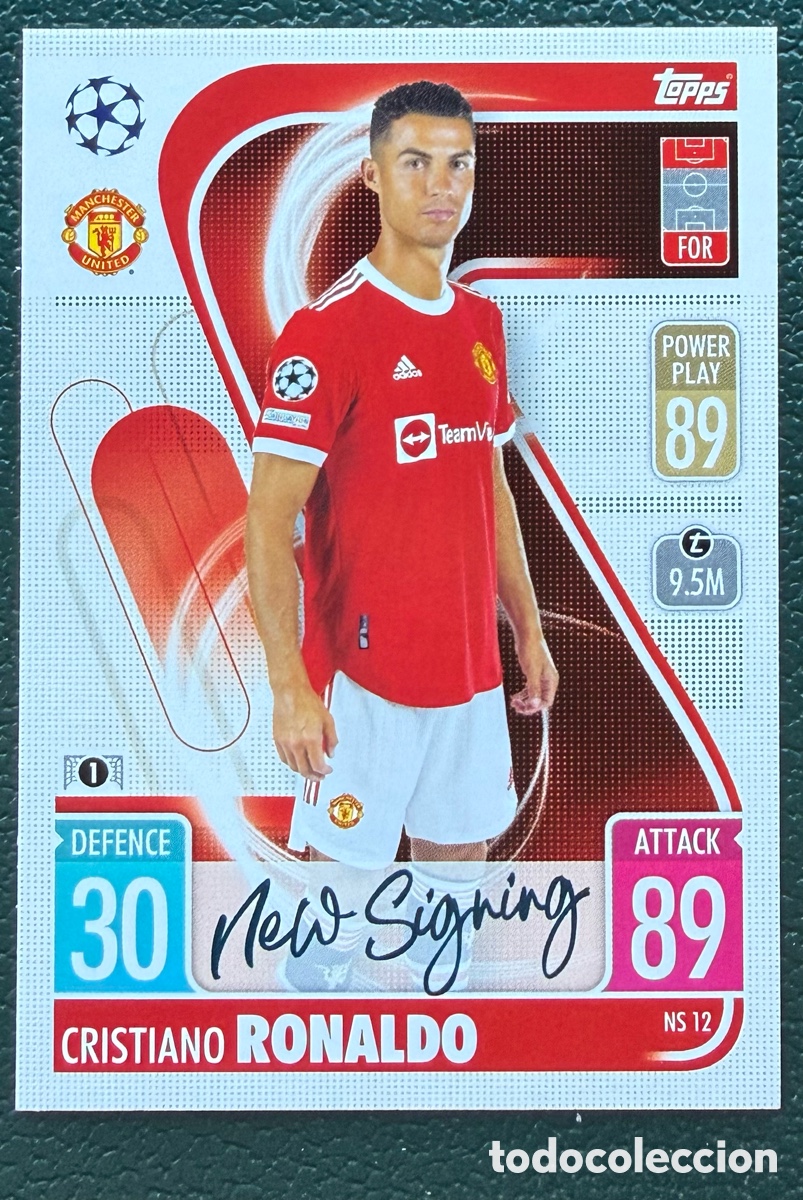 Cromos de f&uacute;tbol: NS 12 CRISTIANO RONALDO MANCHESTER UNITED FICHAS TOPPS CHAMPIONS LEAGUE MATCH ATTAX 2021 2022 21 22