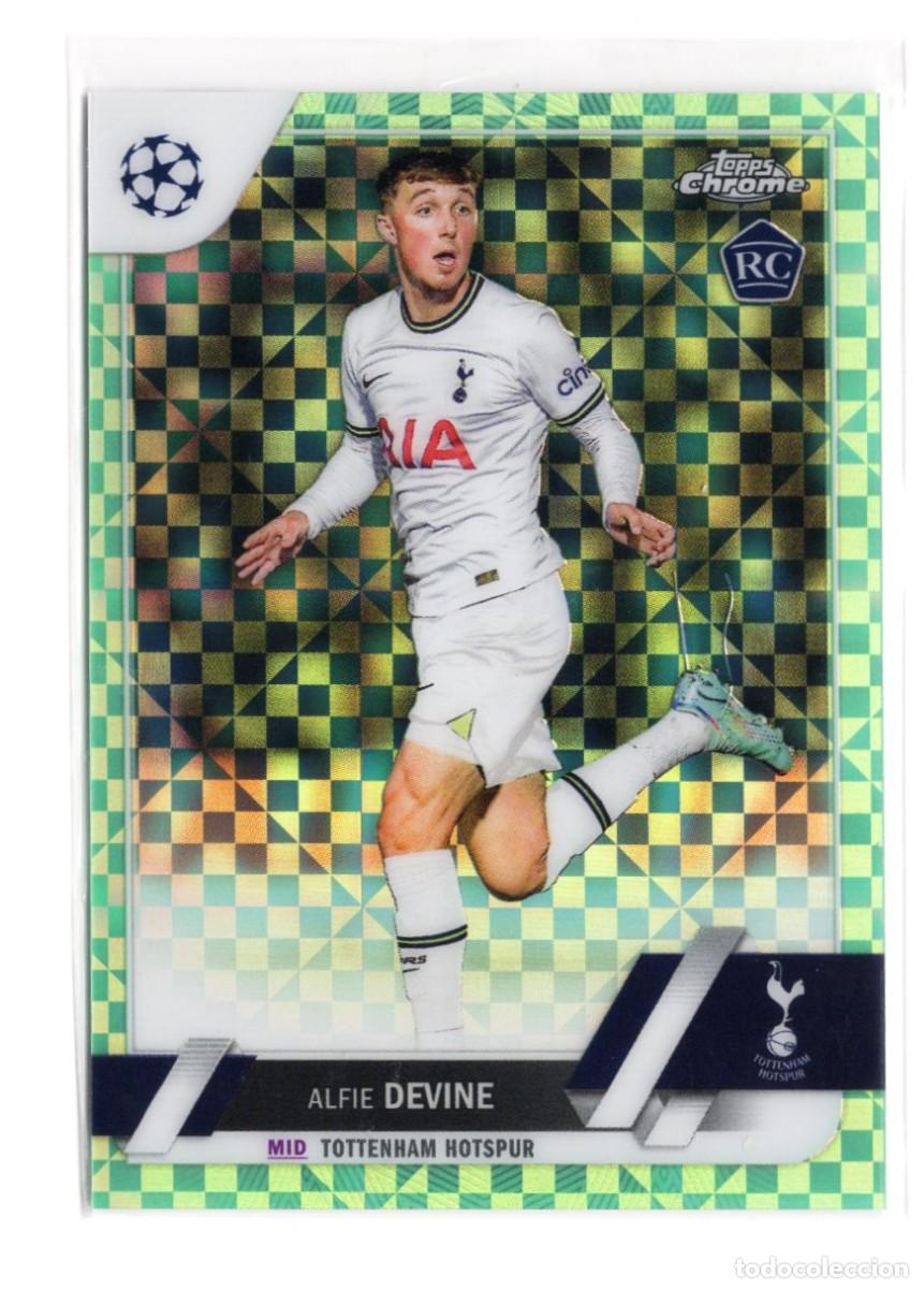 Fu&szlig;ball-Sticker: Alfie Devine Rookie Card Topps Chrome Champions League 2023 Numerada 329 /399