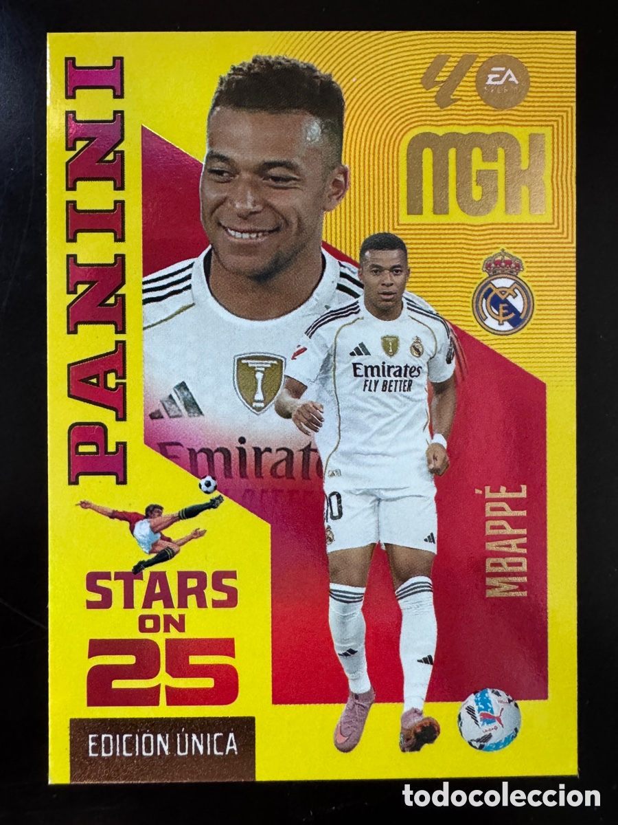 Cromos de f&uacute;tbol: Mbapp&eacute; 450 Star on 25 Real Madrid Megacracks 2026/27