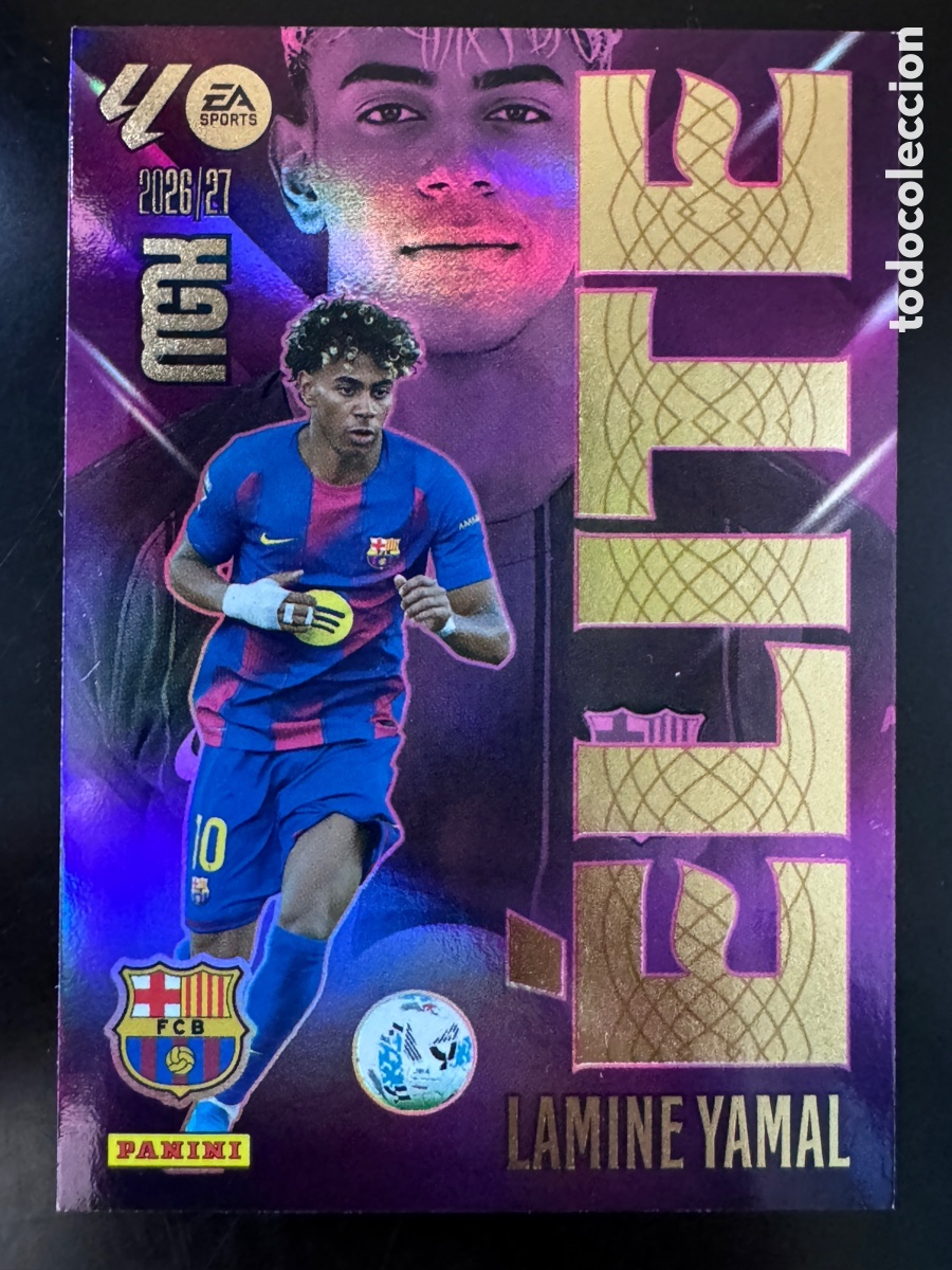 Cromos de f&uacute;tbol: Lamine Yamal Elite 9 Barcelona Megacracks 2026/27