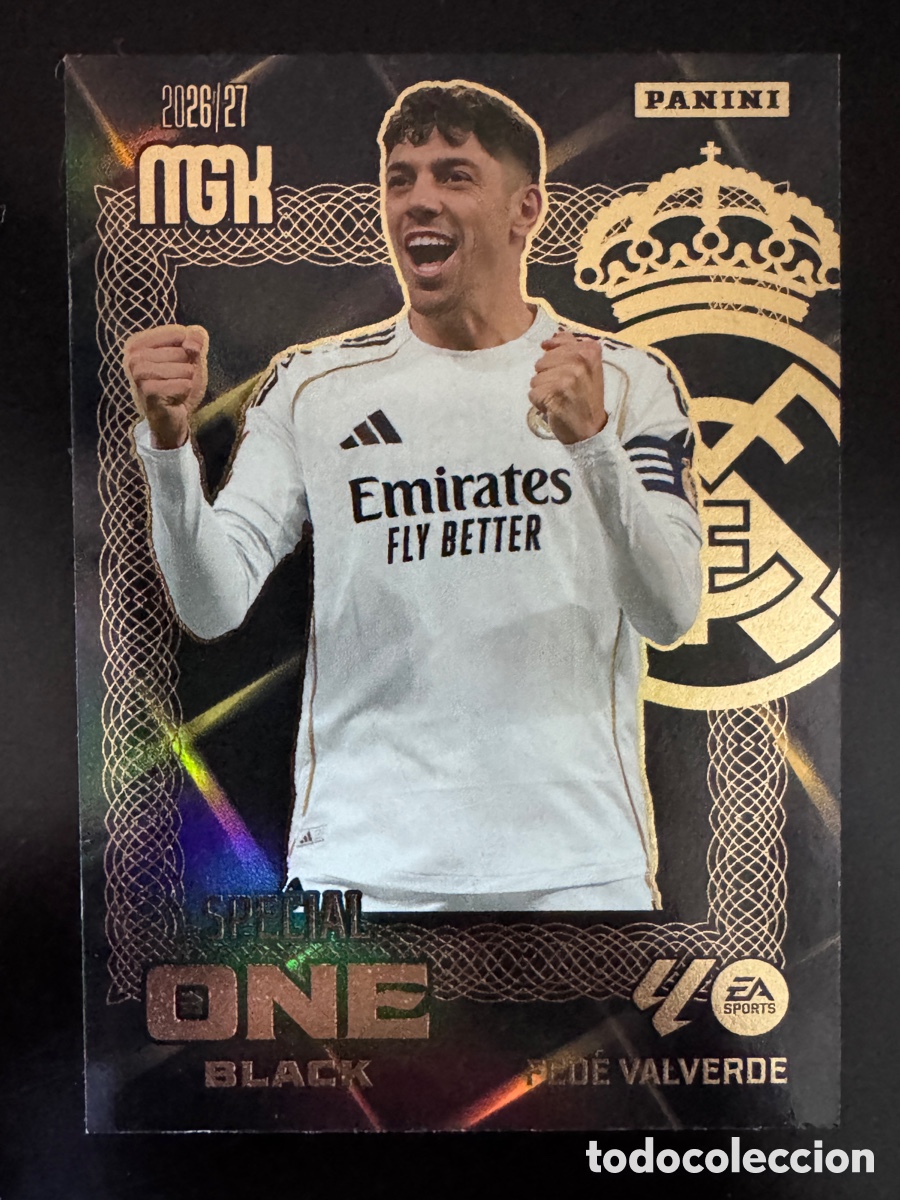 Cromos de f&uacute;tbol: Fede Valverde Special One Black Real Madrid Megacracks 2026/27