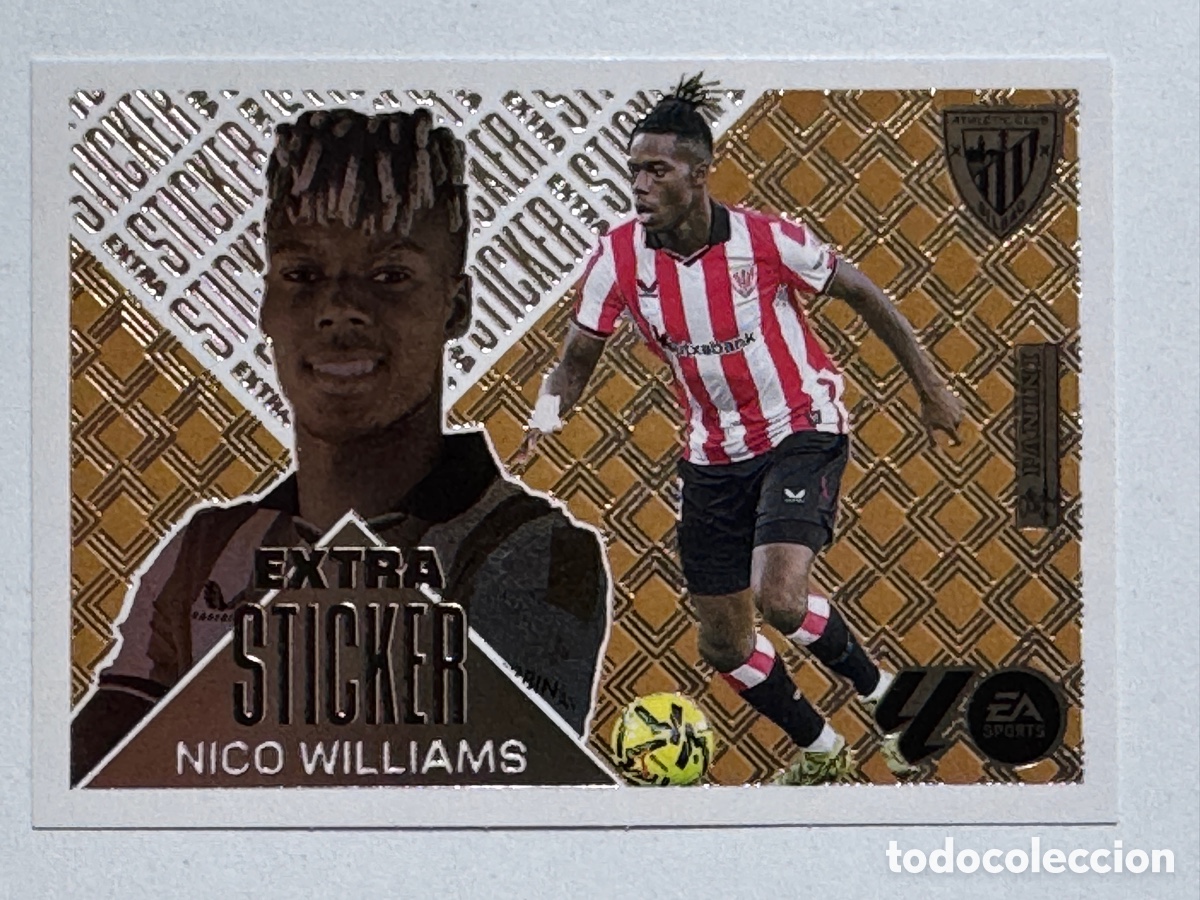 Cromos de f&uacute;tbol: Nico Williams Extra Sticker Bronce Athletic Liga Este 2026/27