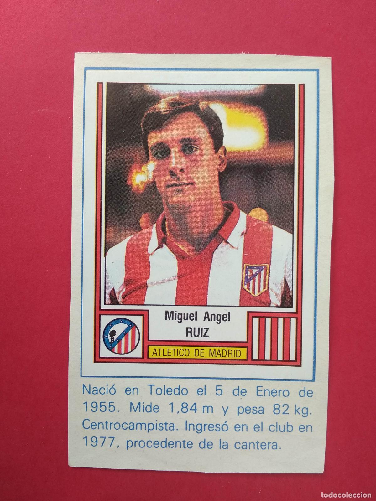Cromos de f&uacute;tbol: PANINI FUTBOL LIGA 83 1983 CROMO RECORTADO ATLETICO DE MADRID N&ordm; 29 RUIZ