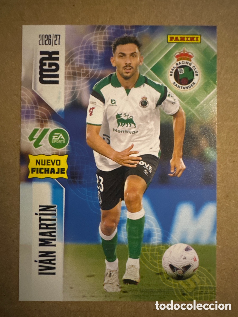 Cromos de f&uacute;tbol: # 481 Iv&aacute;n Mart&iacute;n Racing Santander Megacracks 26 27 2026 2027 Nuevo Fichaje 2 Segunda 2a 2&ordf; Edici&oacute;n